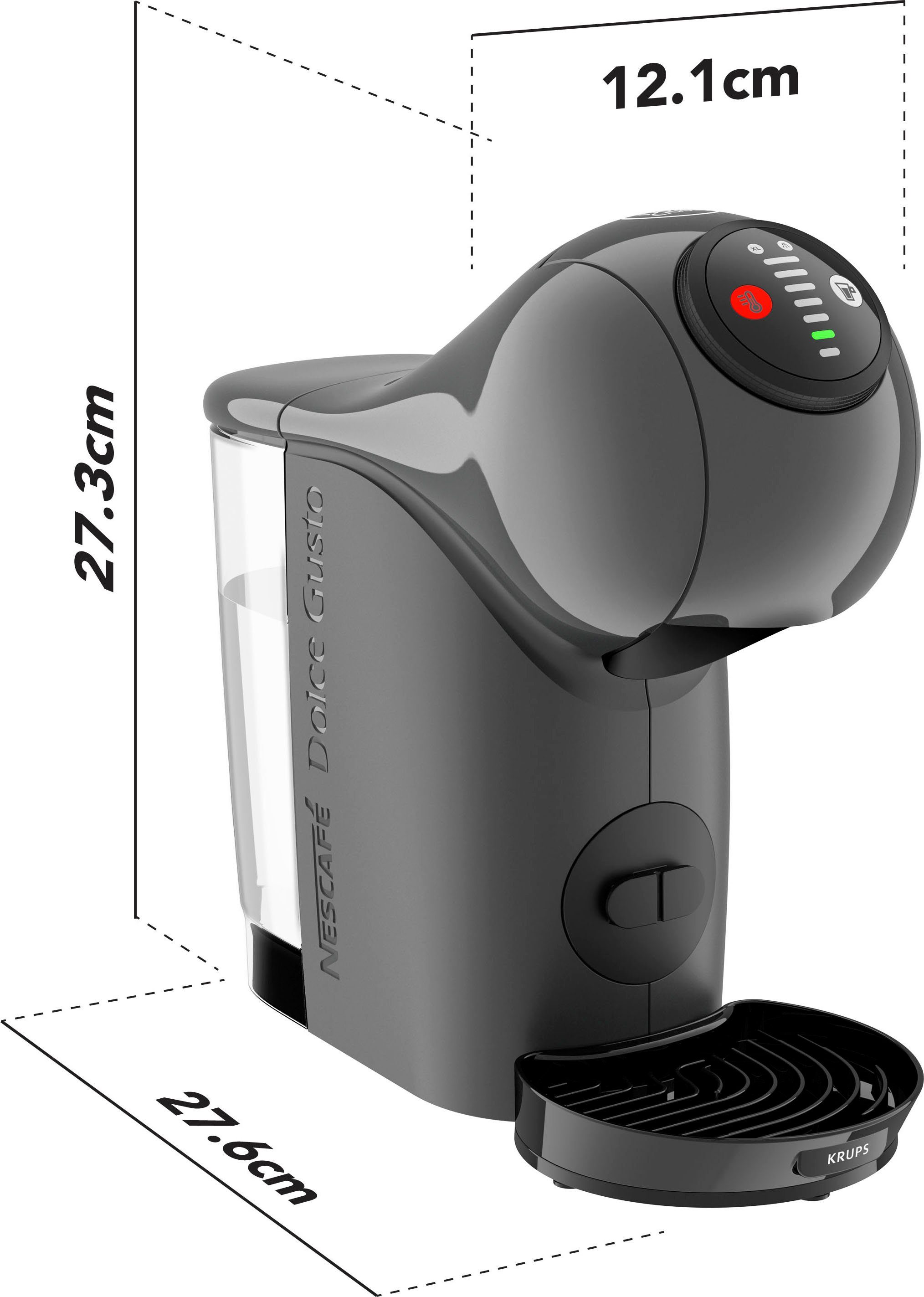 Nescafé Dolce Gusto Koffiecapsulemachine KP243B Genio S, 15 bar, ultracompact, hoge druk