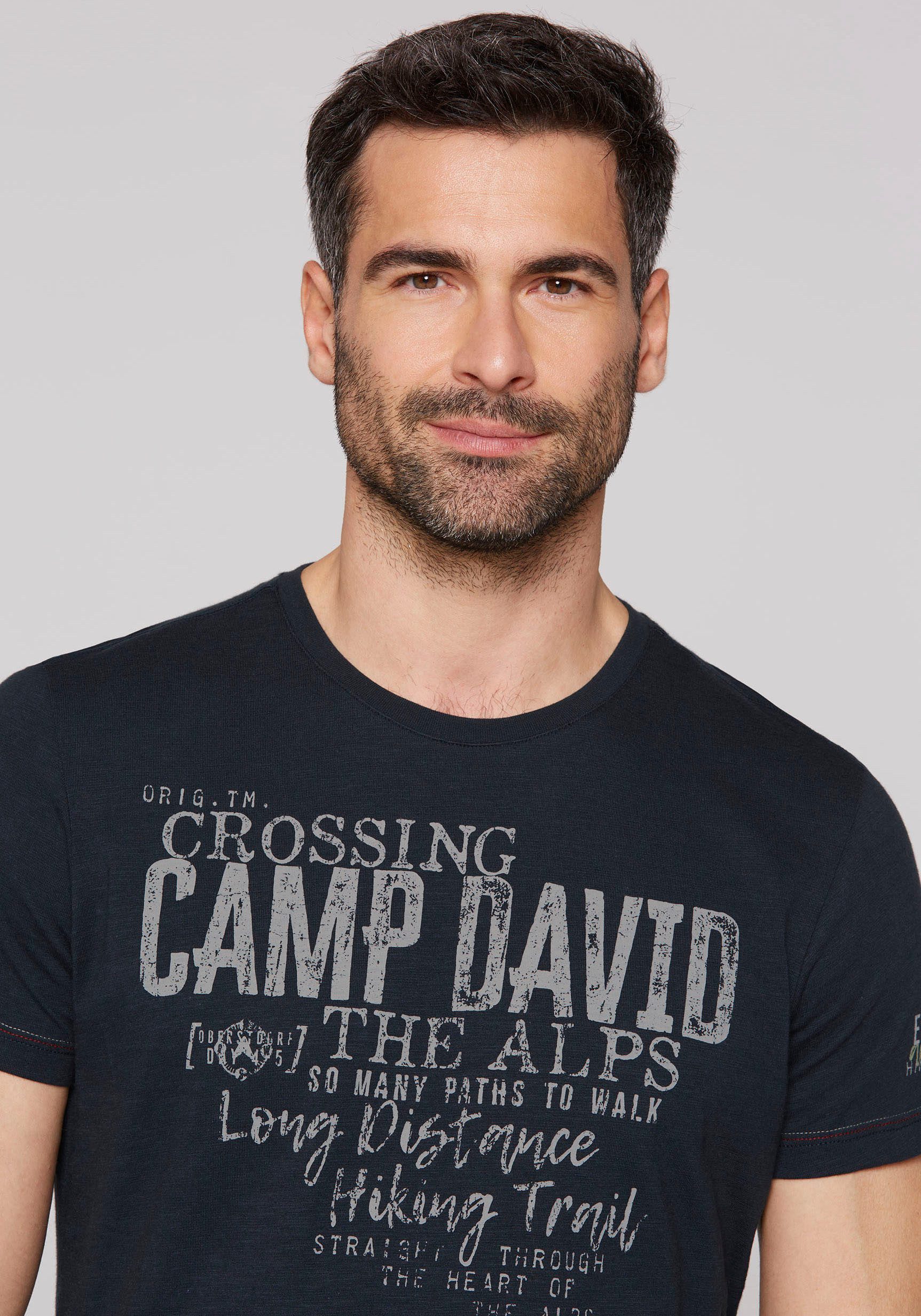 CAMP DAVID T-shirt met logoprints