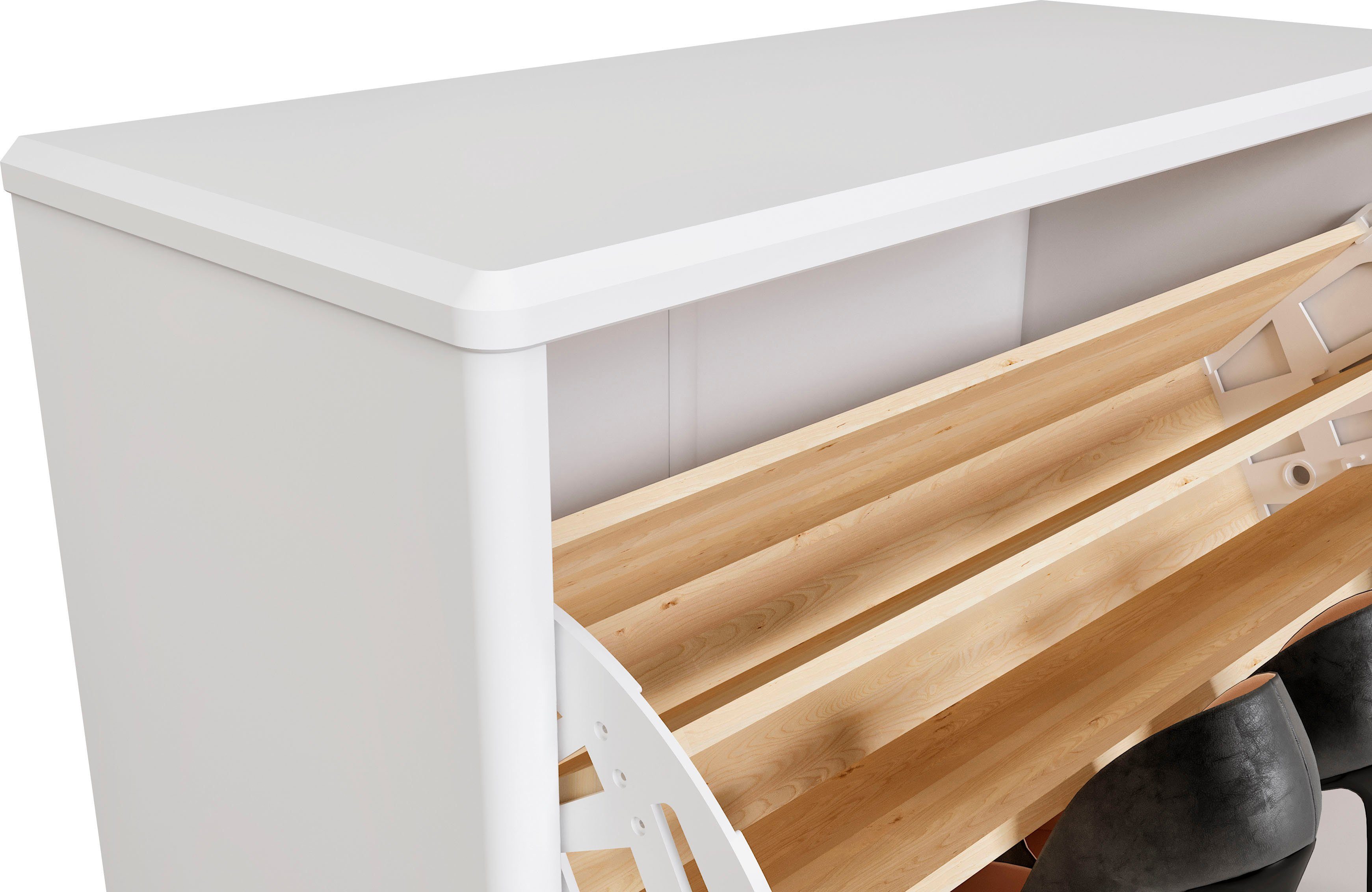 Home affaire Schoenenkast Luven gecertificeerd massief hout, met 2 kleppen