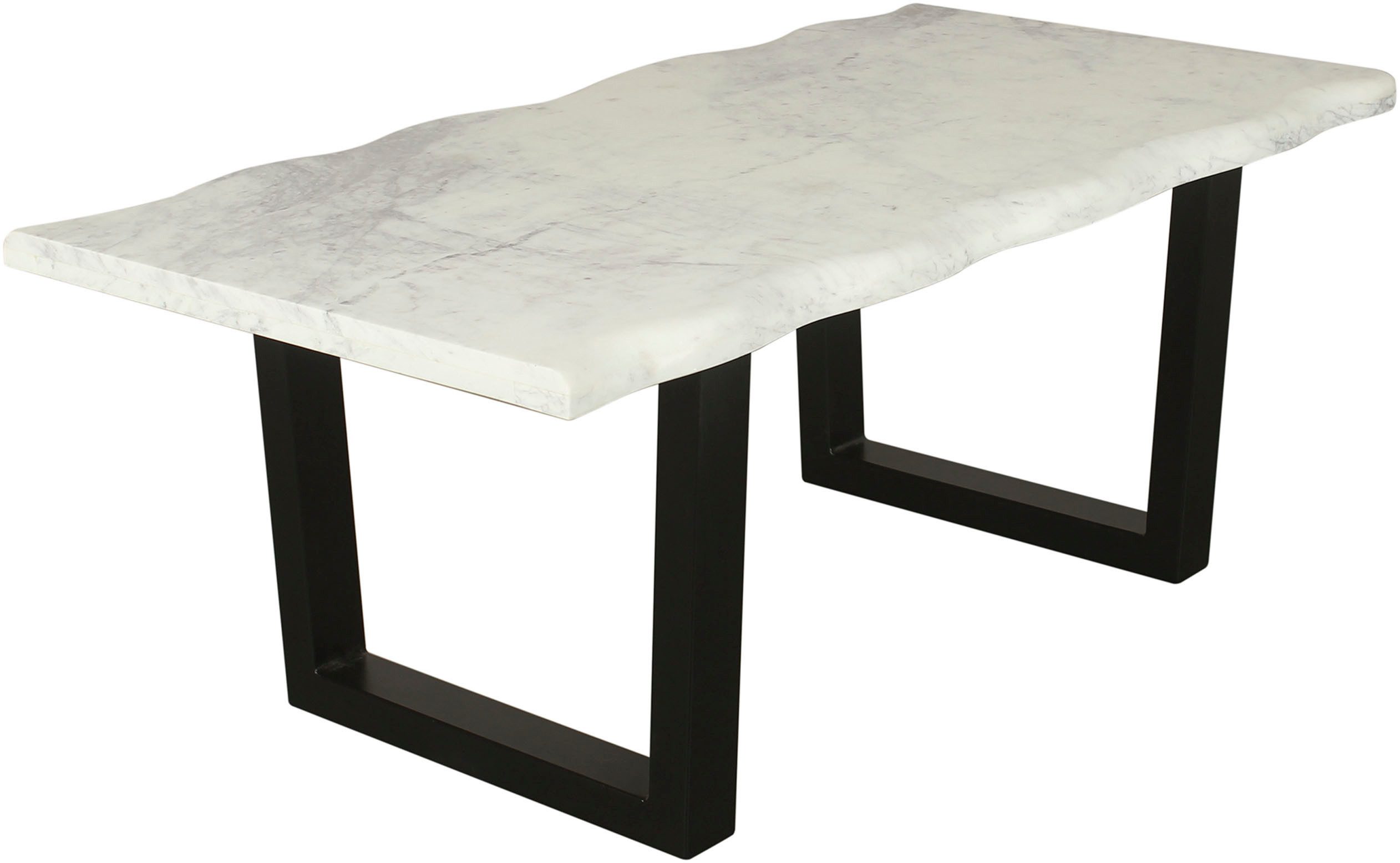 byLIVING Salontafel Stone uit echt wit marmer met natuurlijke golfrand, 115x60cm (1 stuk)