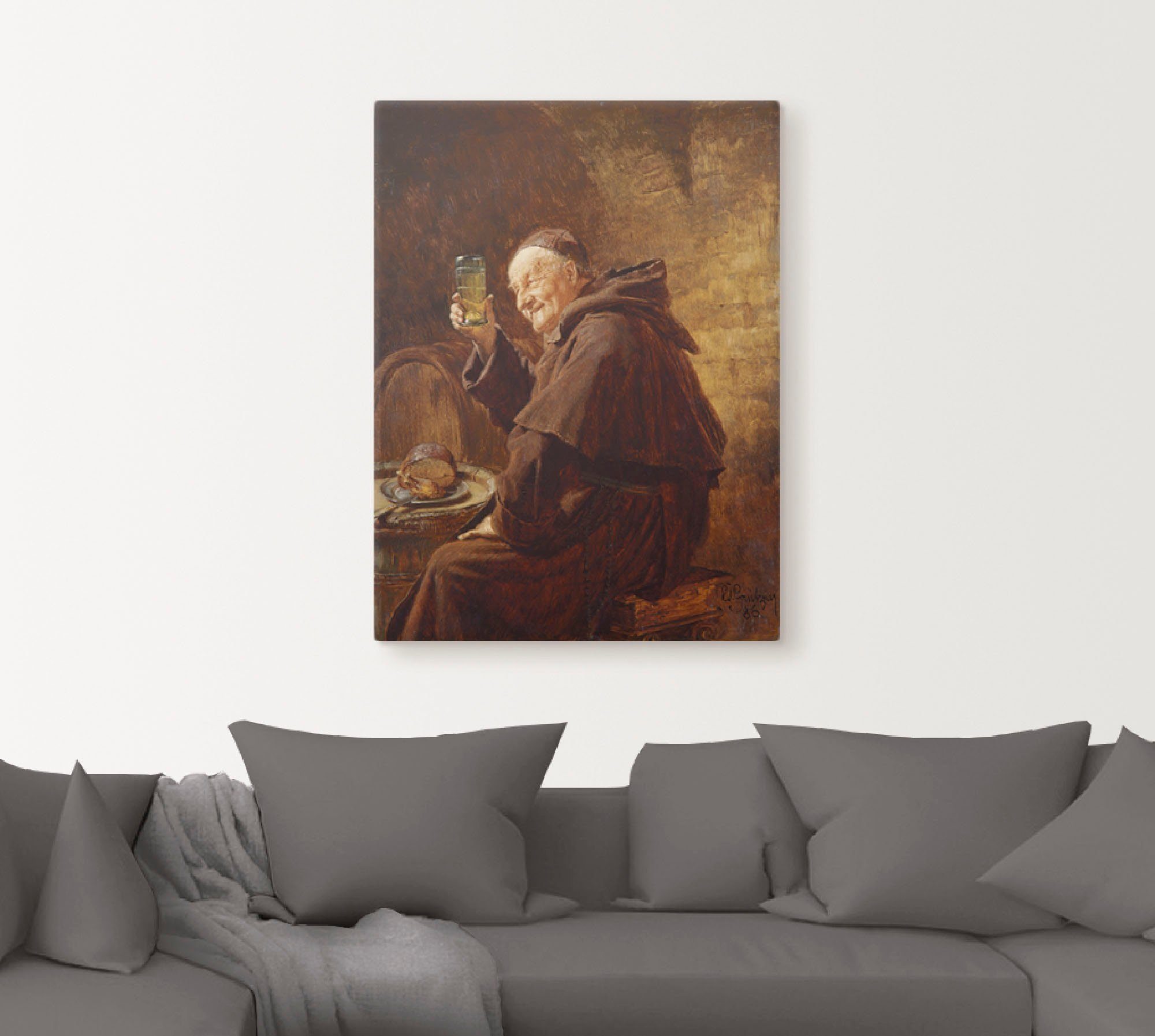 Artland Artprint Monnik bij het wijn proeven. als artprint op linnen, poster in verschillende formaten maten