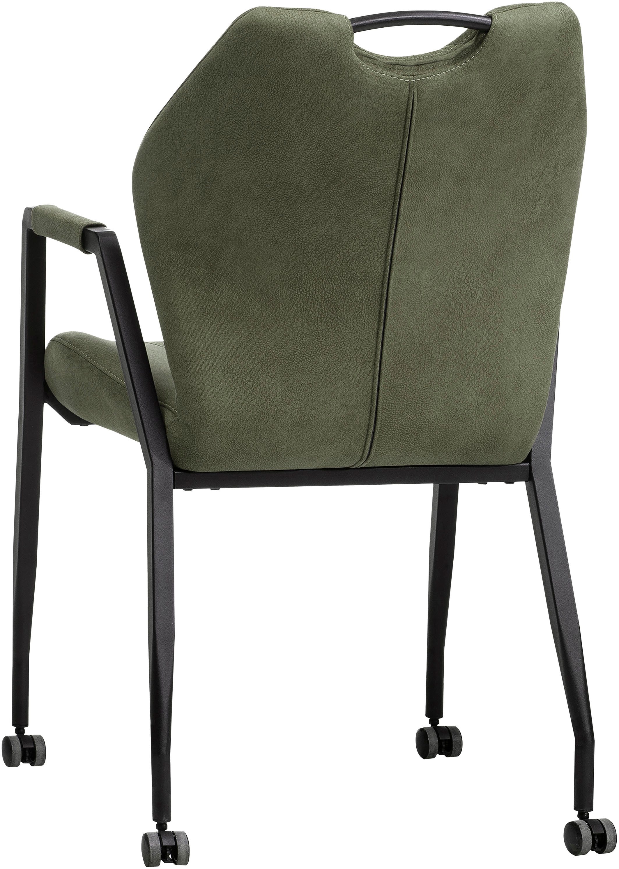 OMG Design Stoel met armleuningen Point Eetkamerstoel met wielen, bureaustoel (set)