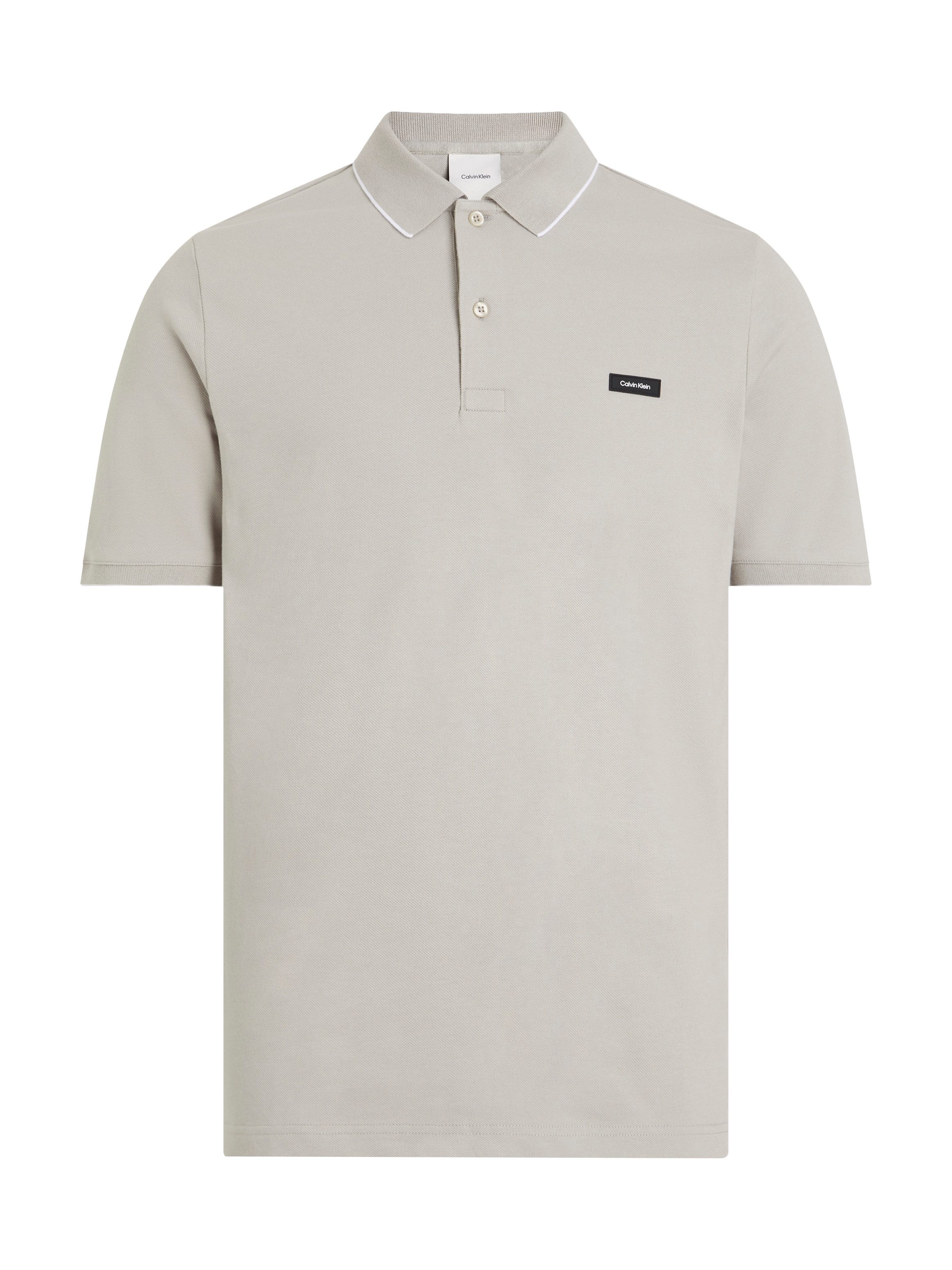 Calvin Klein Poloshirt STRETCH PIQUE TIPPING POLO met streepdetail op de kraag