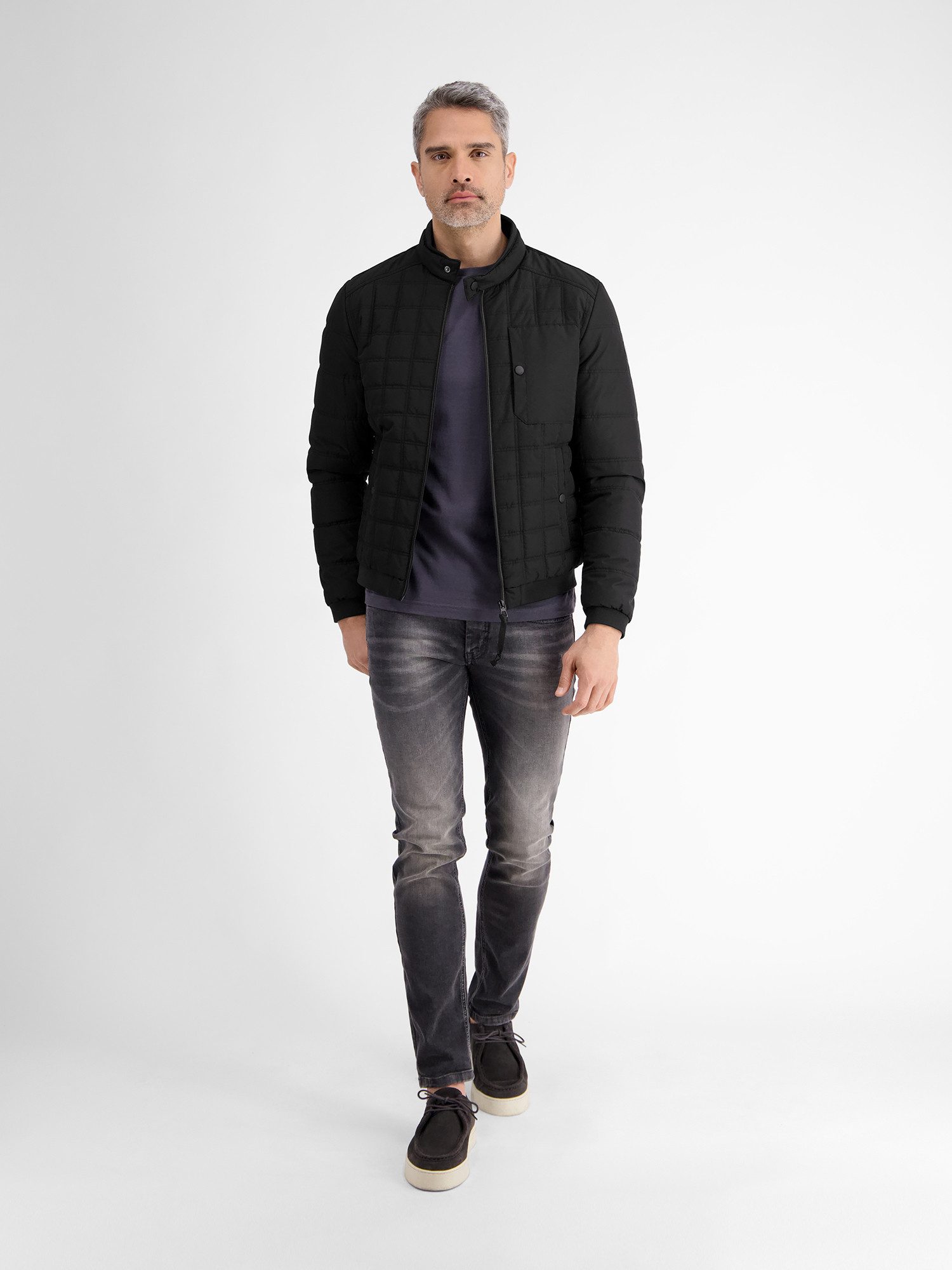 Lerros Gewatteerde jas LERROS heren gestikte blouson, functioneel