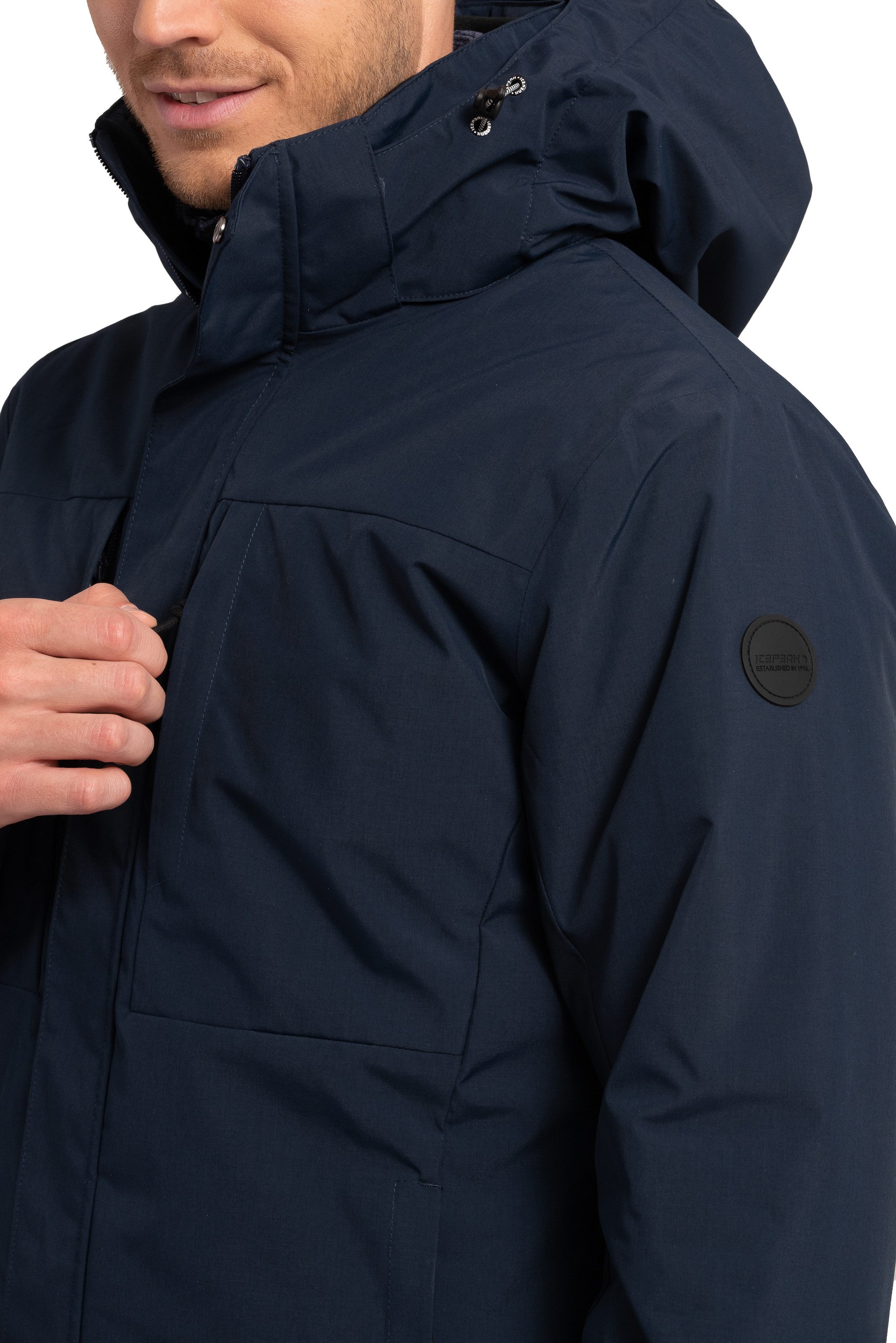 Icepeak Functioneel jack ALSTON met logo-teksten aan de capuchonkoord