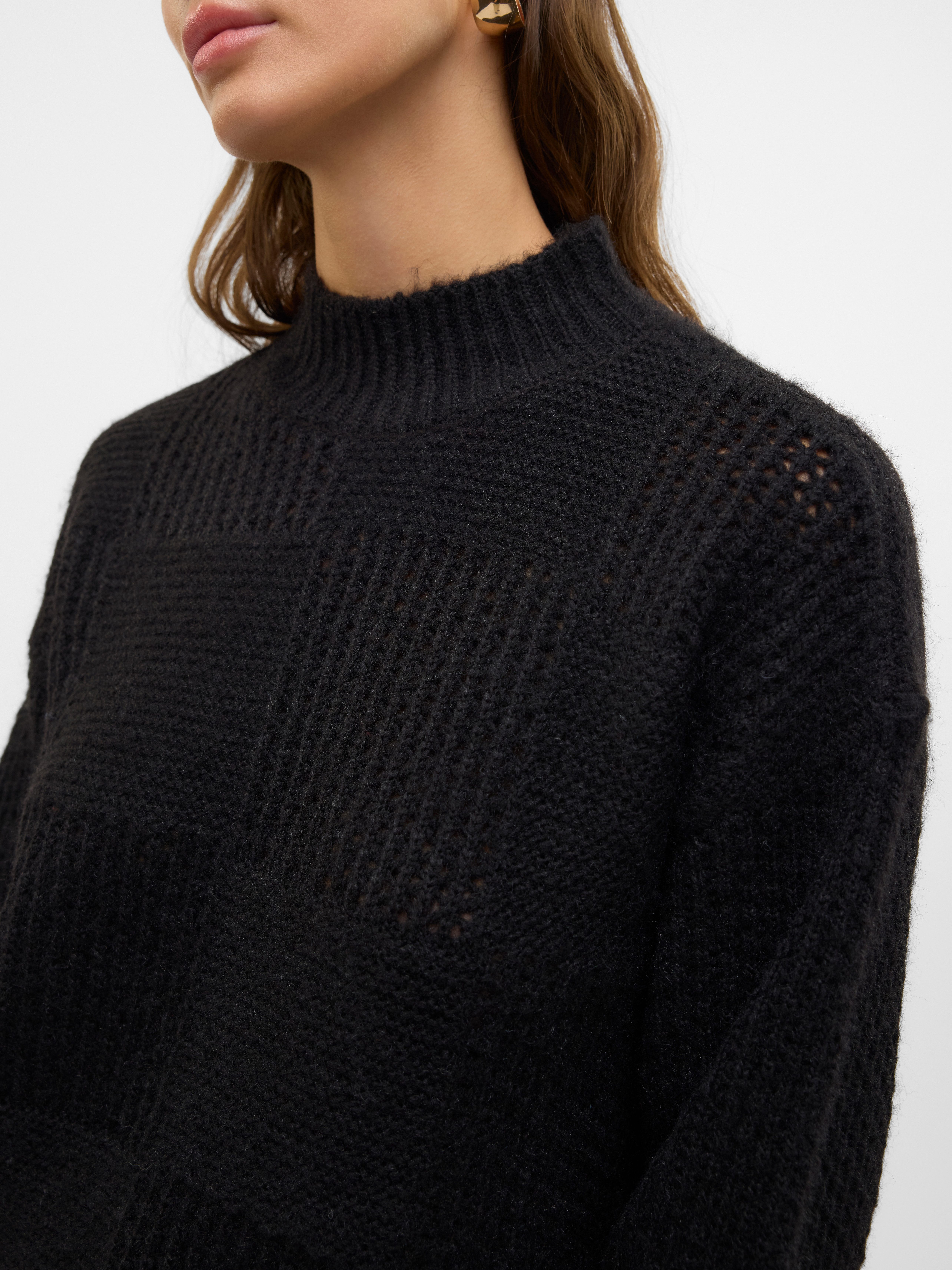 Vero Moda Gebreide trui VMMOON LS HIGHNECK PULLOVER GA BF