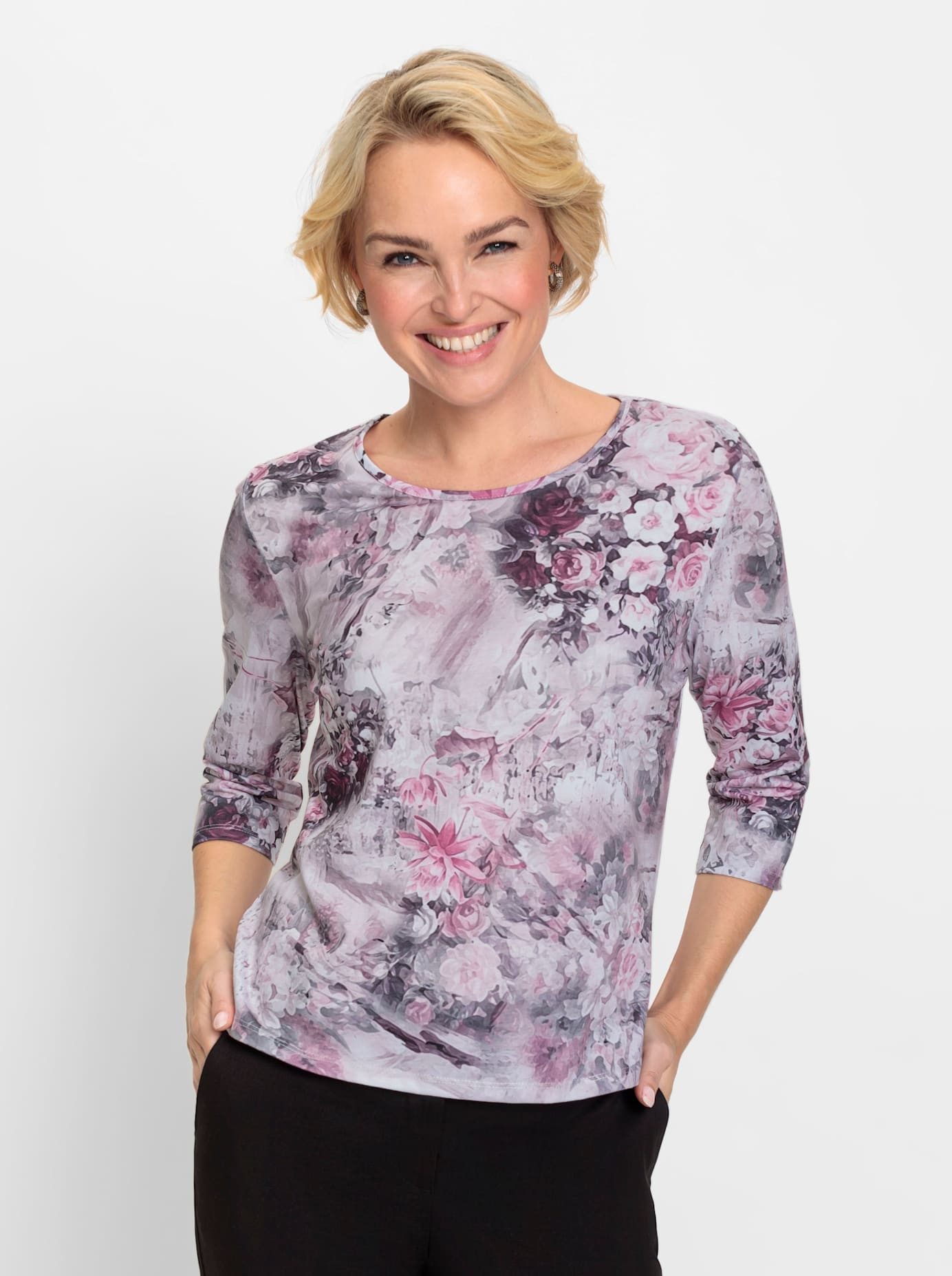 Classic Shirt met 3/4 mouwen Shirt (1-delig)