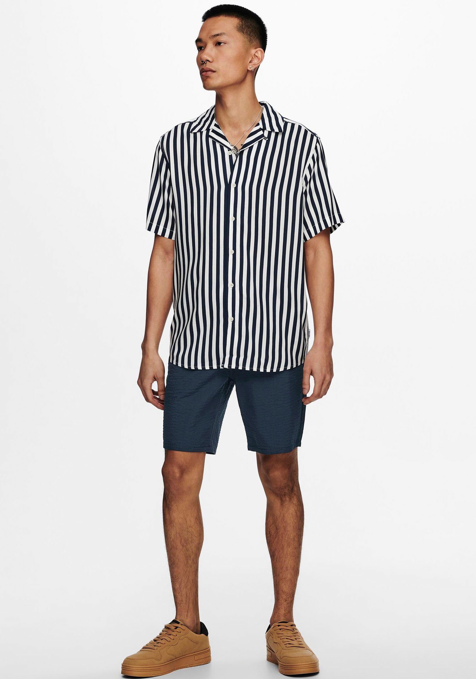 ONLY & SONS Overhemd met korte mouwen ONSWAYNE LIFE SS VISCOSE