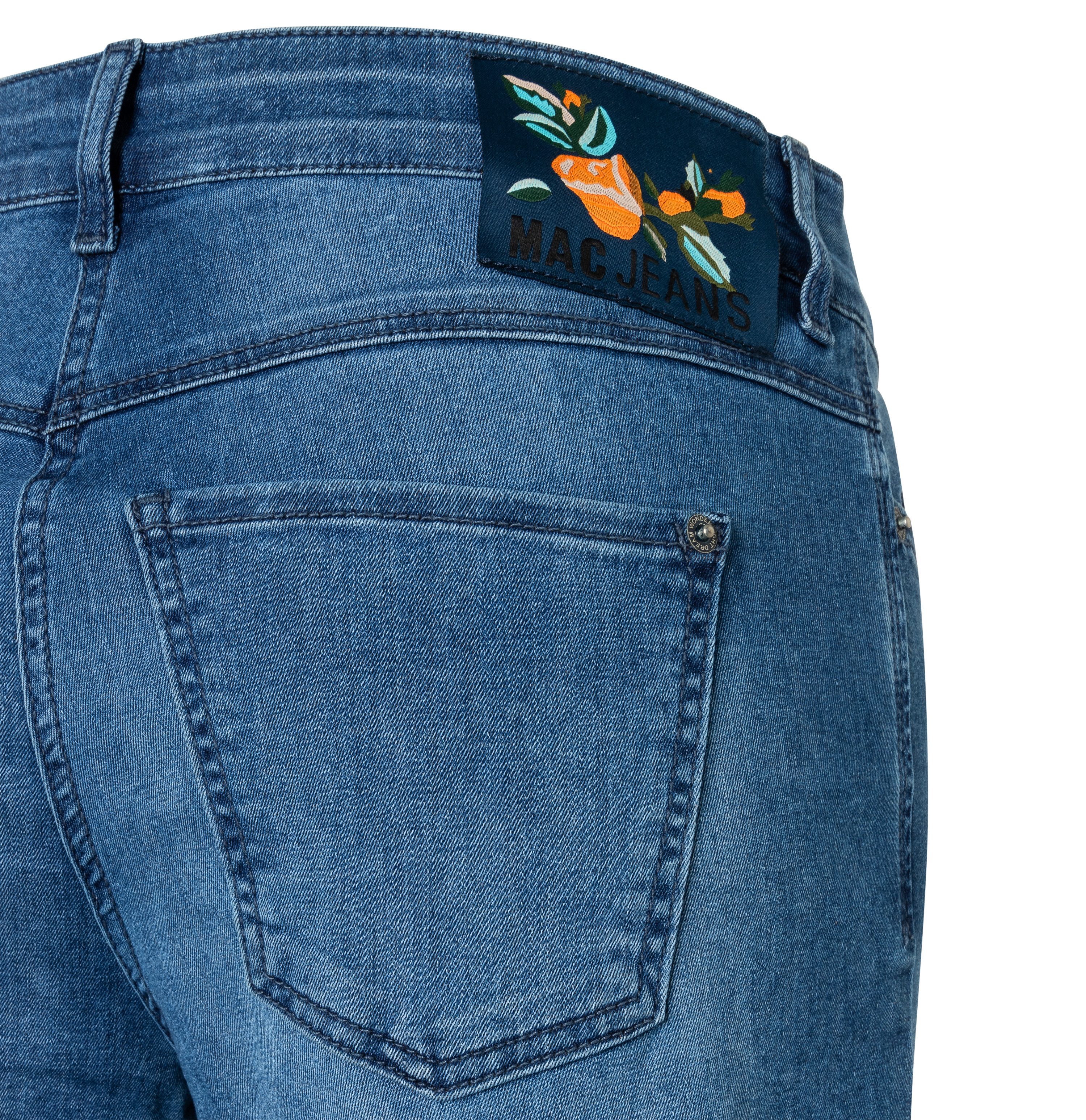 MAC Wijde jeans DREAM WIDE met franje bij de zoom