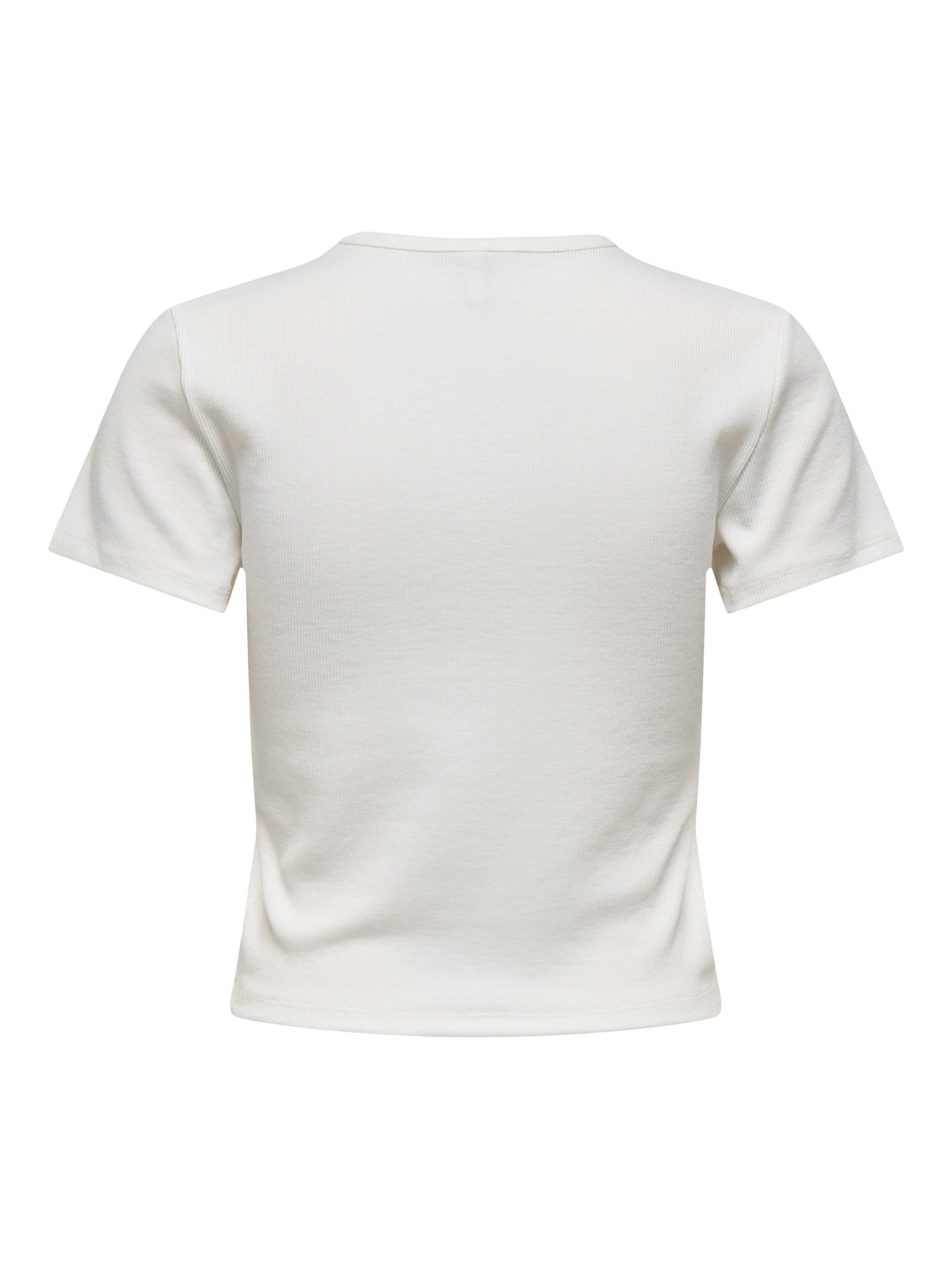 Only Shirt met korte mouwen ONLDANIELLA S/S RIB TOP CS JRS