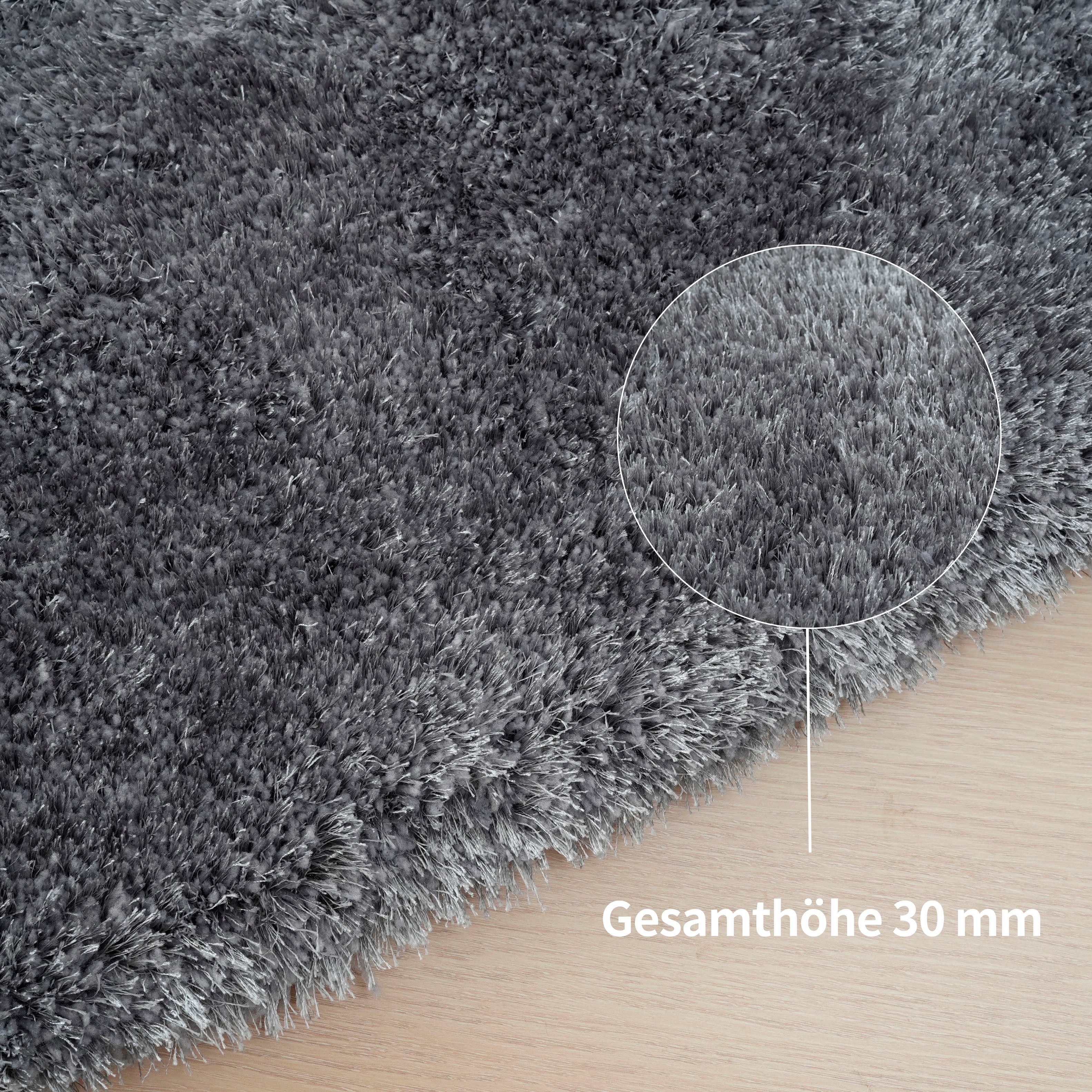 Bruno Banani Hoogpolig vloerkleed Dana Bean shape, bijzondere vorm, zacht, microvezel tapijten