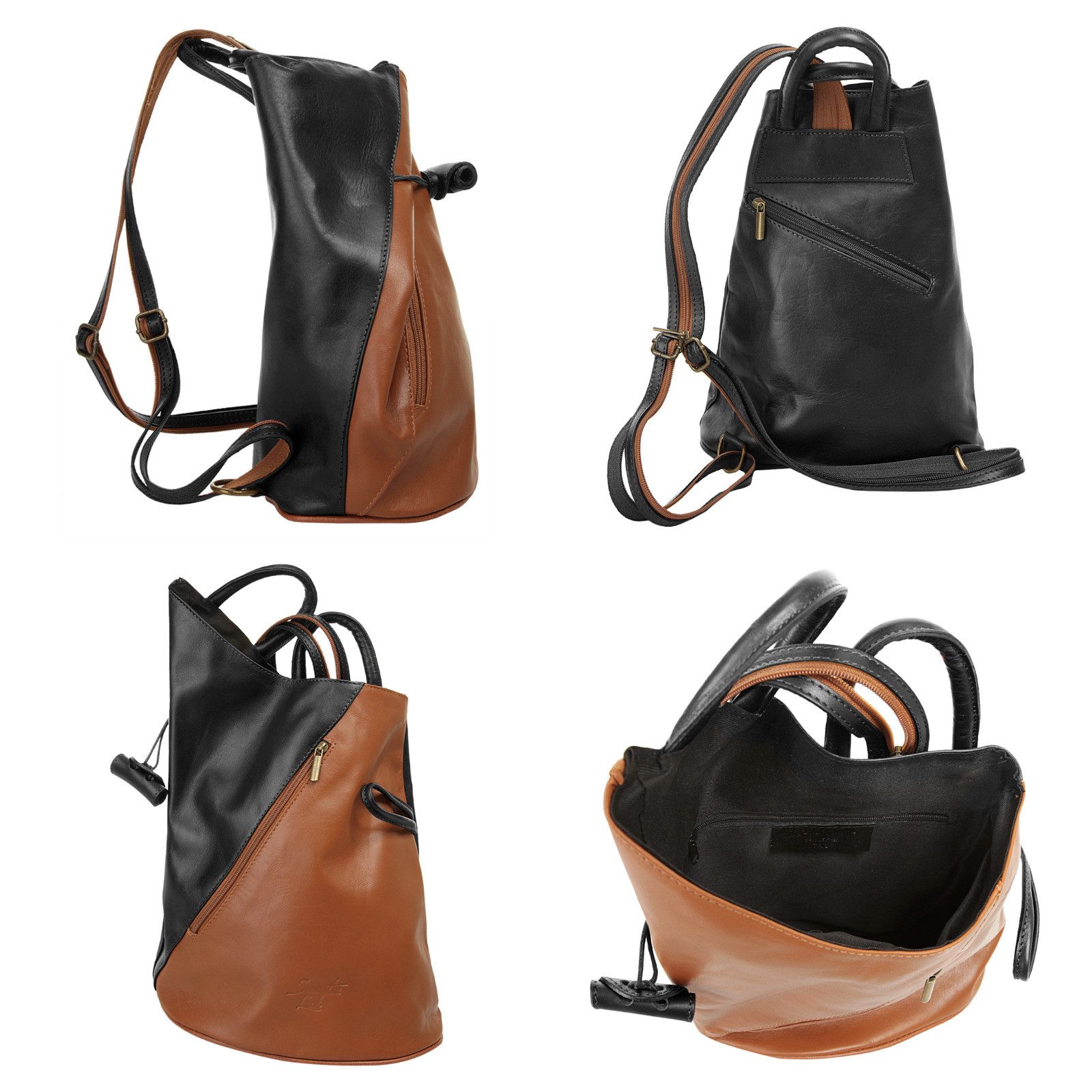 Samantha Look Rugzak echt leer, made in italy