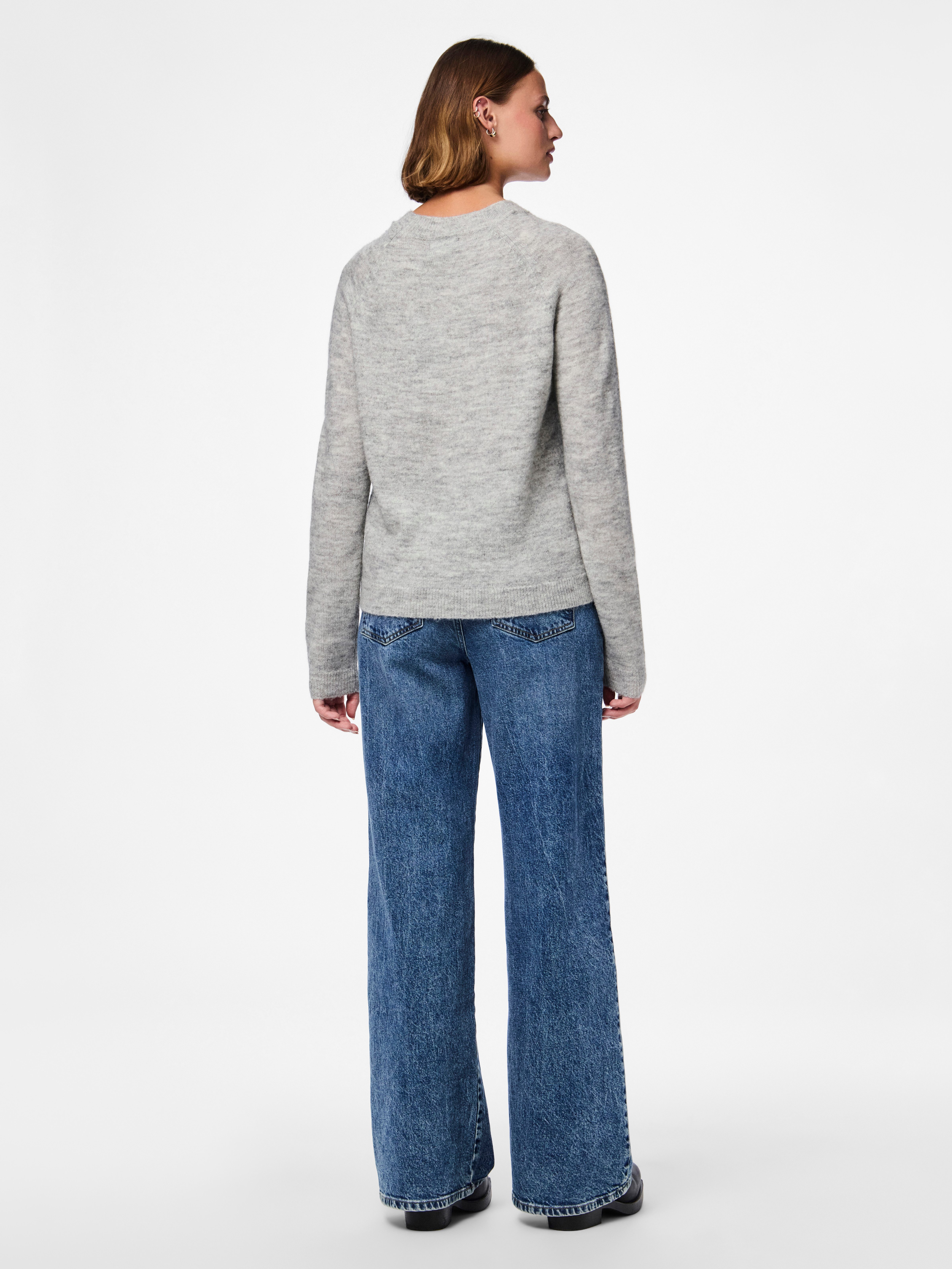 pieces Gebreide trui PCJULIANA LS O-NECK KNIT NOOS BC