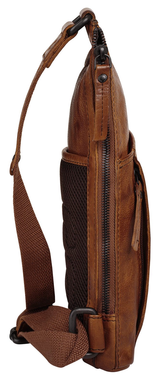 Spikes & Sparrow Schoudertas echt leder
