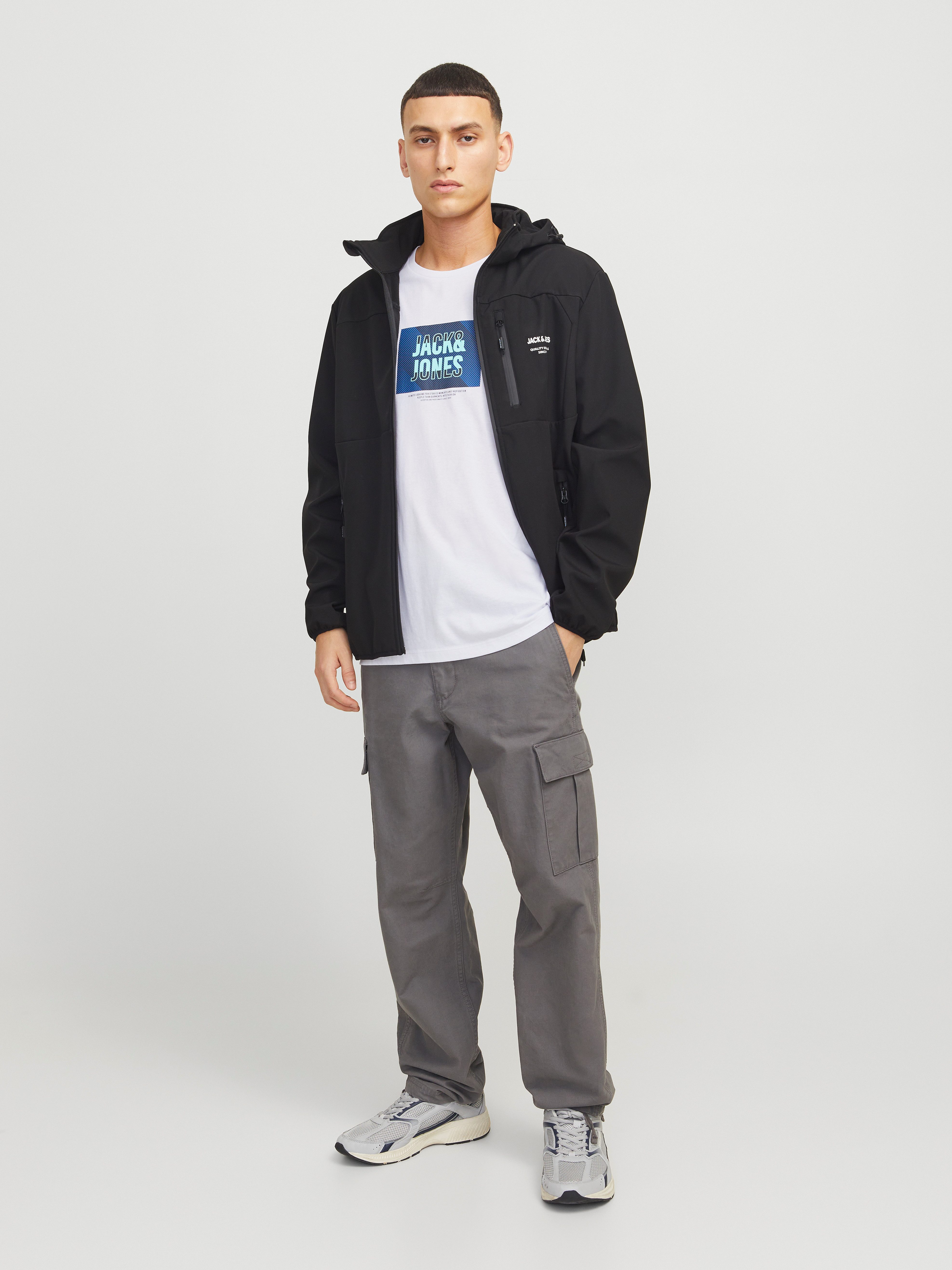 Jack & Jones Shirt met print JJHUDSON TEE SS CREW NECK