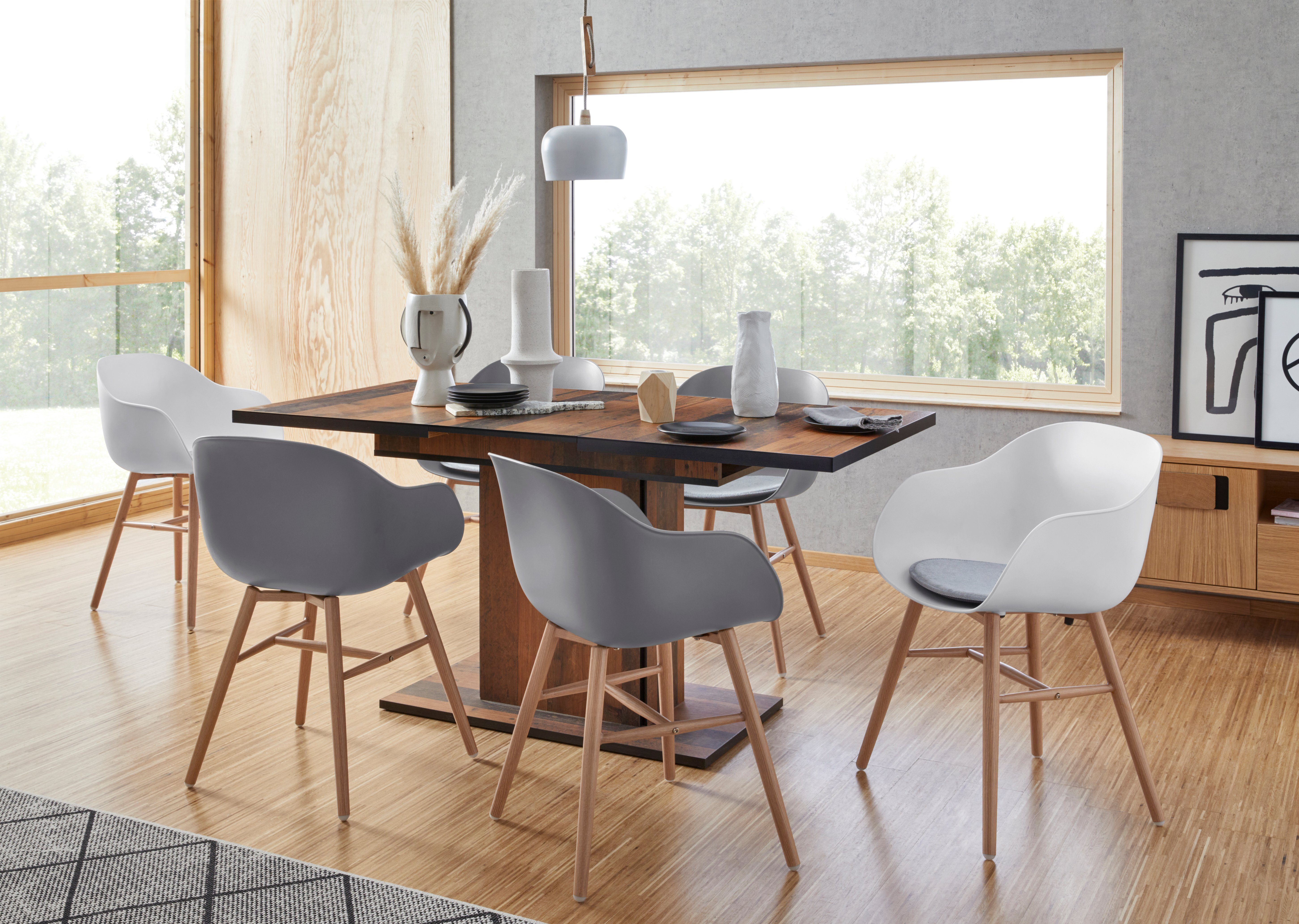 HELA Eettafel Ariana Bestseller, tafel, keukentafel, uitschuiftafel door binnenin geplaatste inlegbladen uittrekbaar 120-160 cm