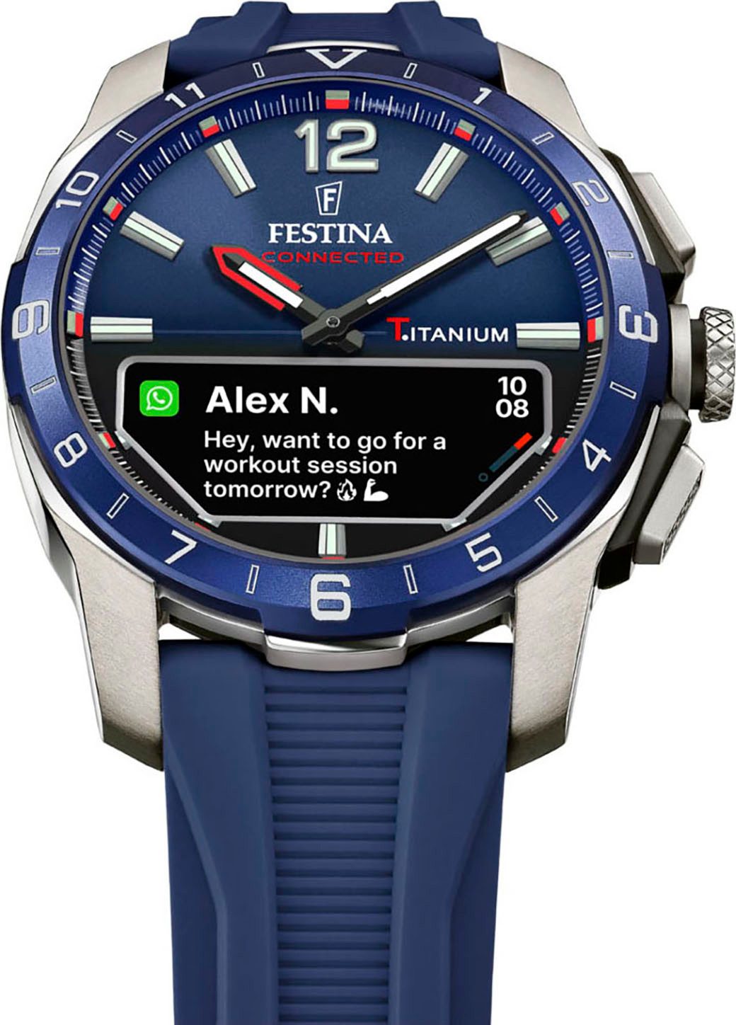 Festina Smartwatch Connected D Quartzhorloge, horloge, herrenuur, stappenteller, wereldtijd, stopwatchfunctie