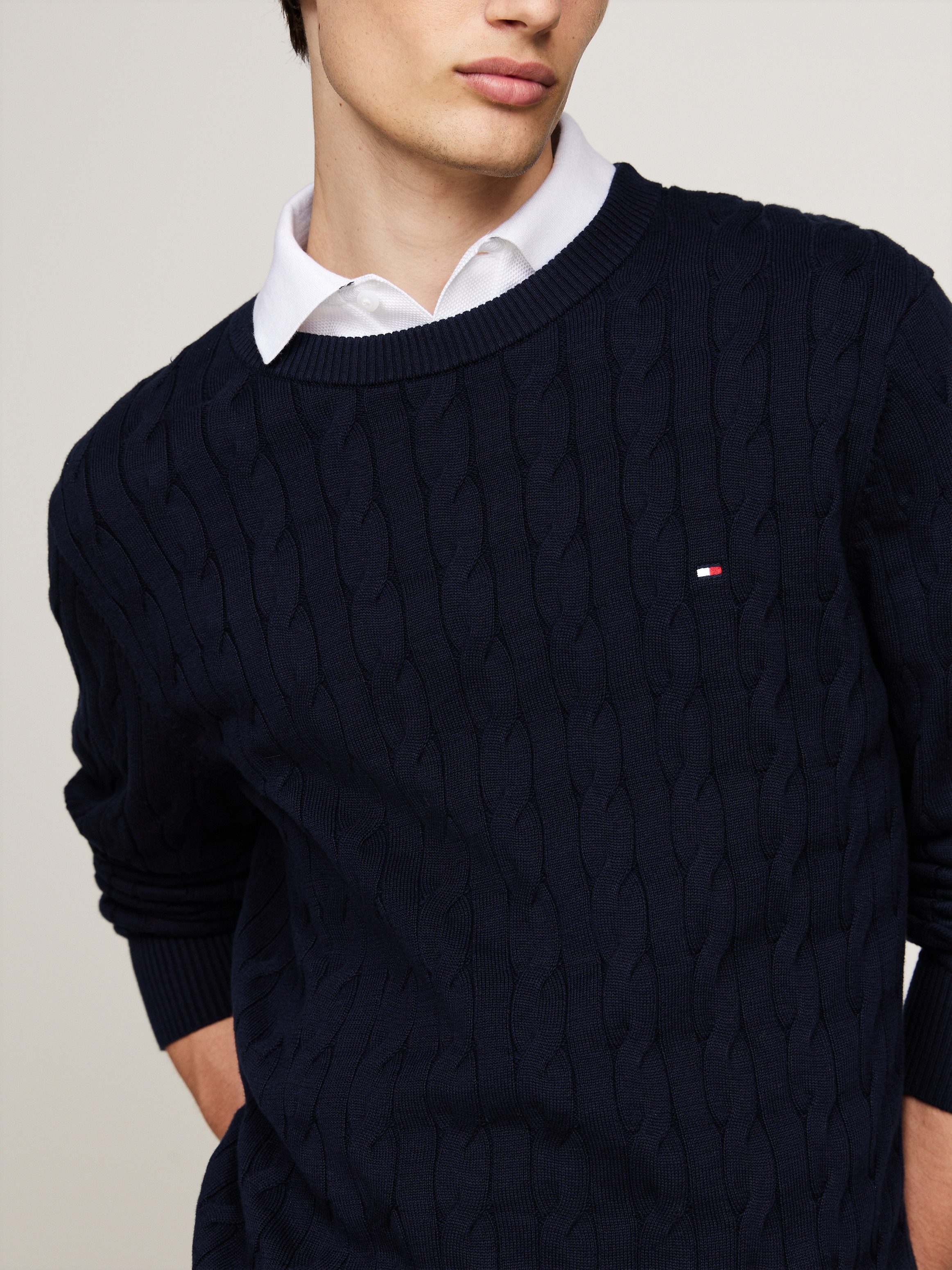 Tommy Hilfiger Gebreide trui CLASSIC CABLE CREW NECK