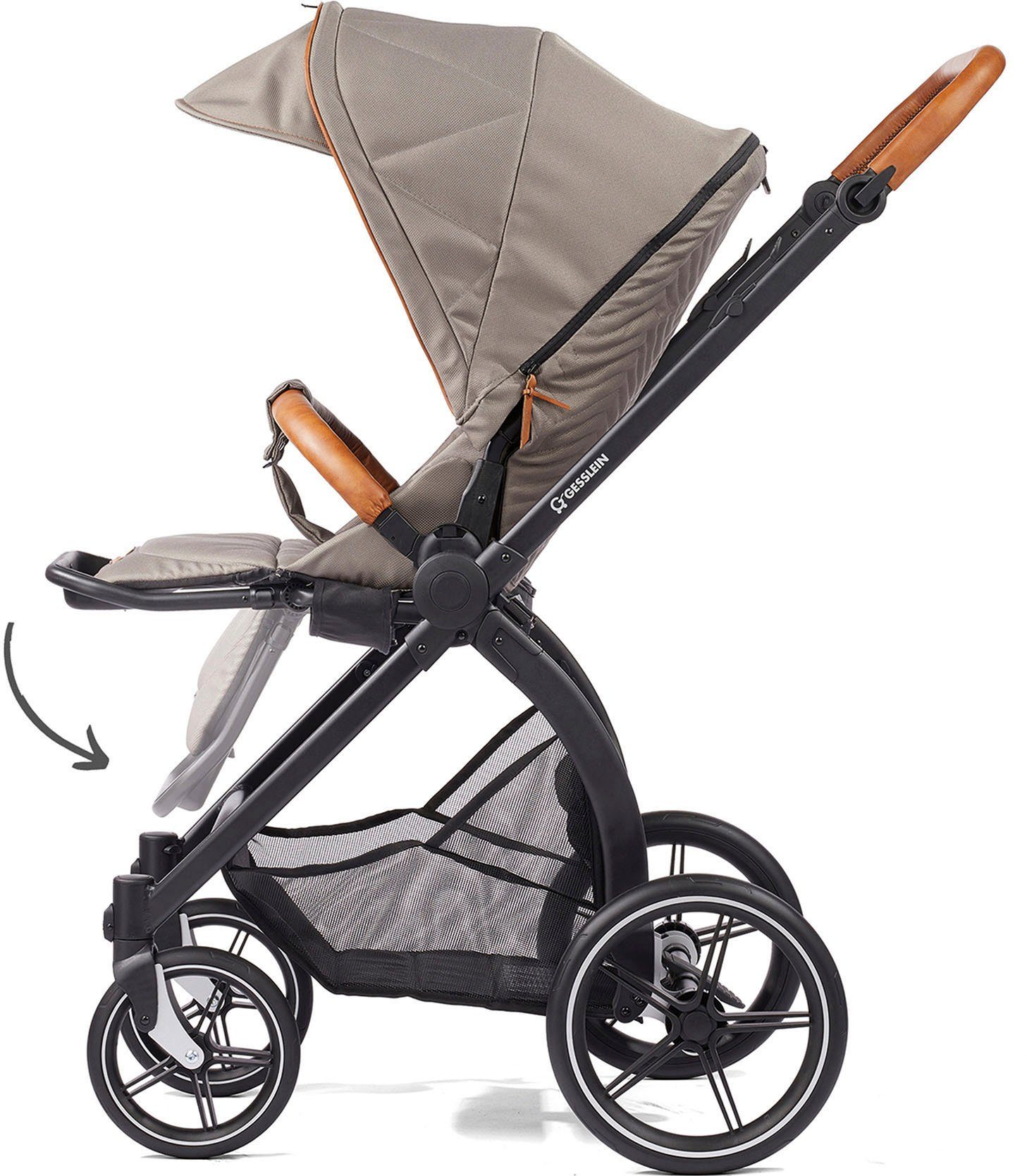 Gesslein Combi-kinderwagen FX4 Soft+ met opzetstukStyle, zwart/cognac