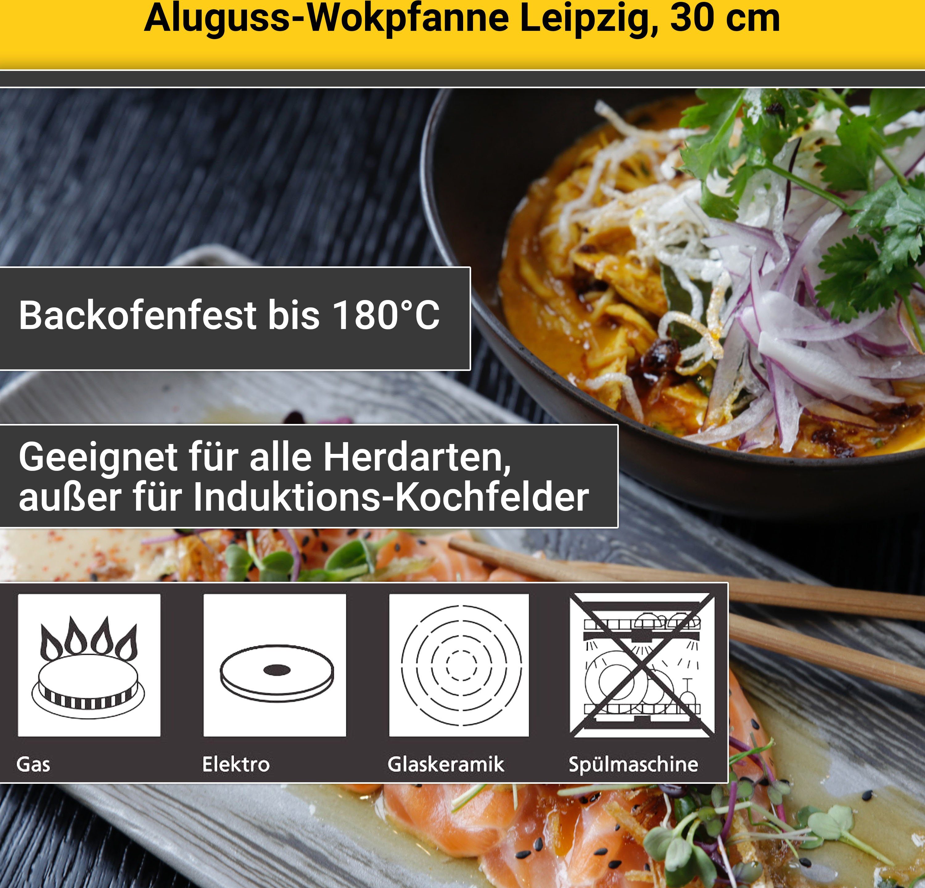 Krüger Wok Alugiet wokpan LEIPZIG, 30 cm (1-delig)