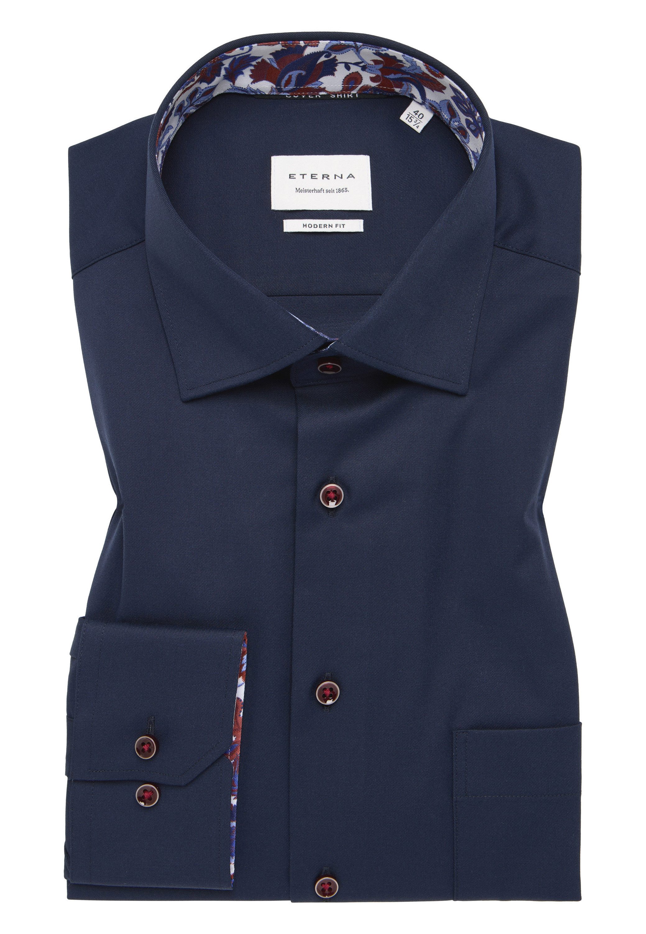 Eterna Overhemd met lange mouwen MODERN FIT NON IRON (strijkvrij)