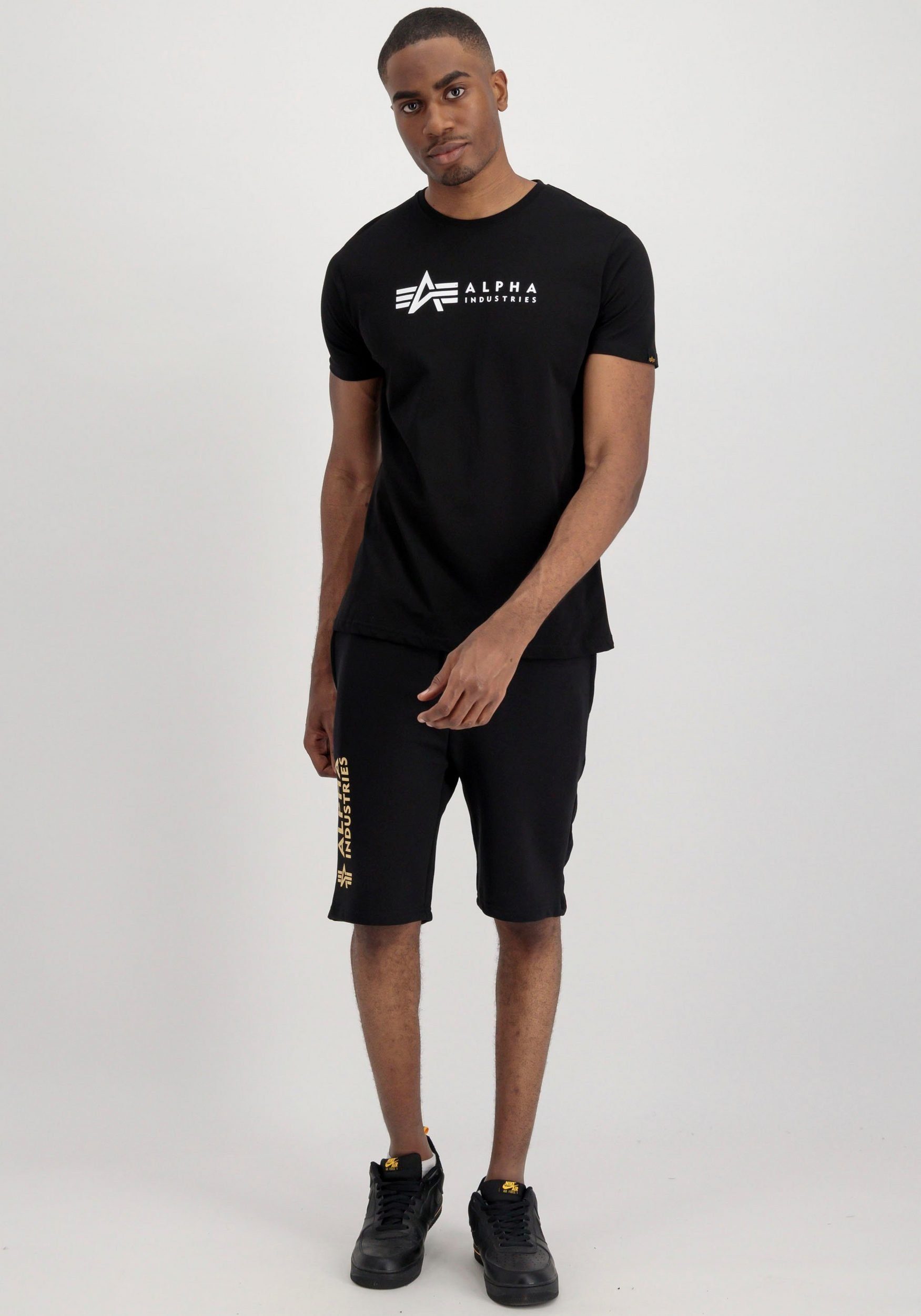Alpha Industries Shirt met ronde hals Label T 2 Pack (2-delig, Set van 2)