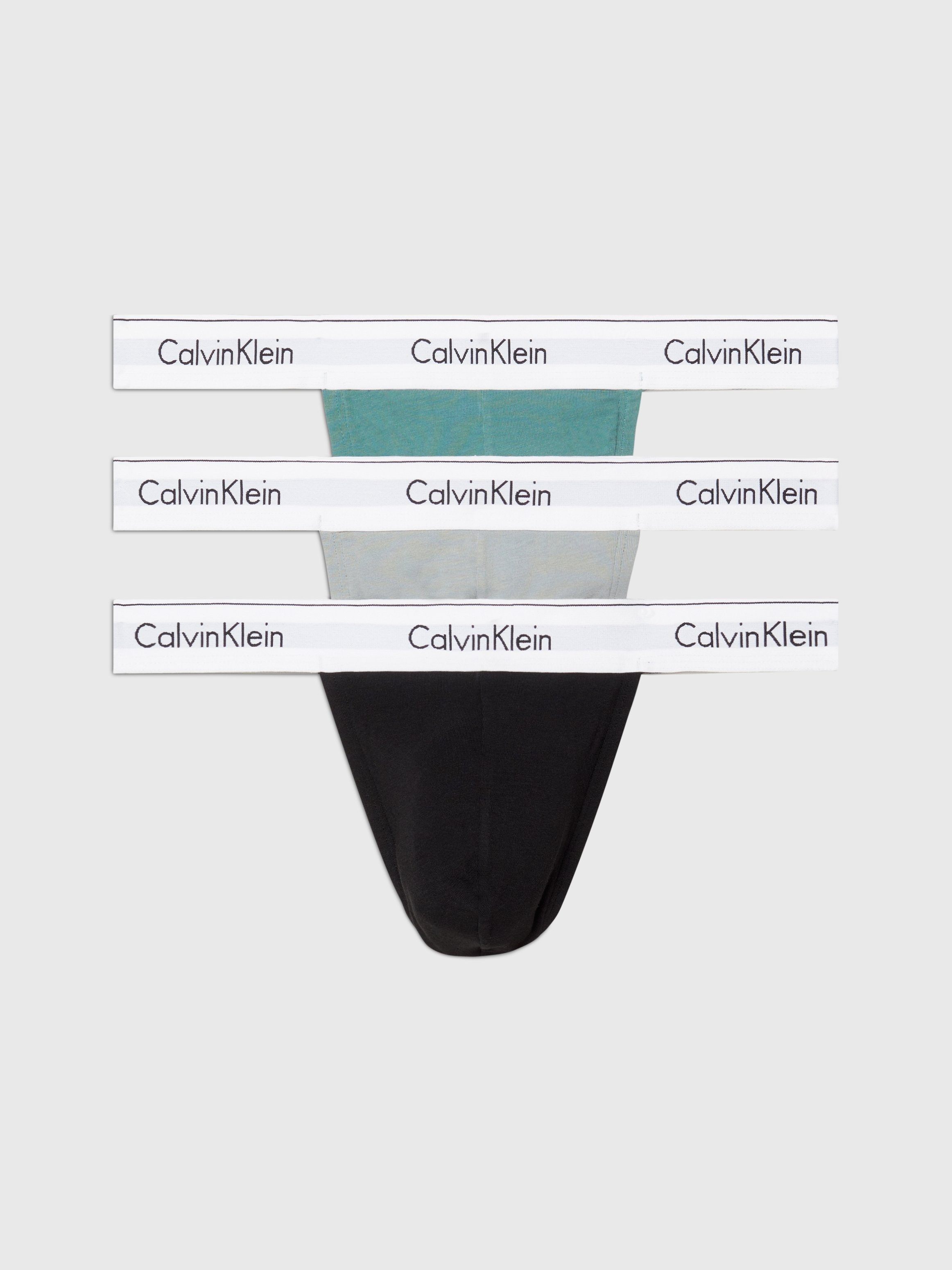Calvin Klein T-string THONG 3PK met elastische logo-band (3 stuks Set van 3)
