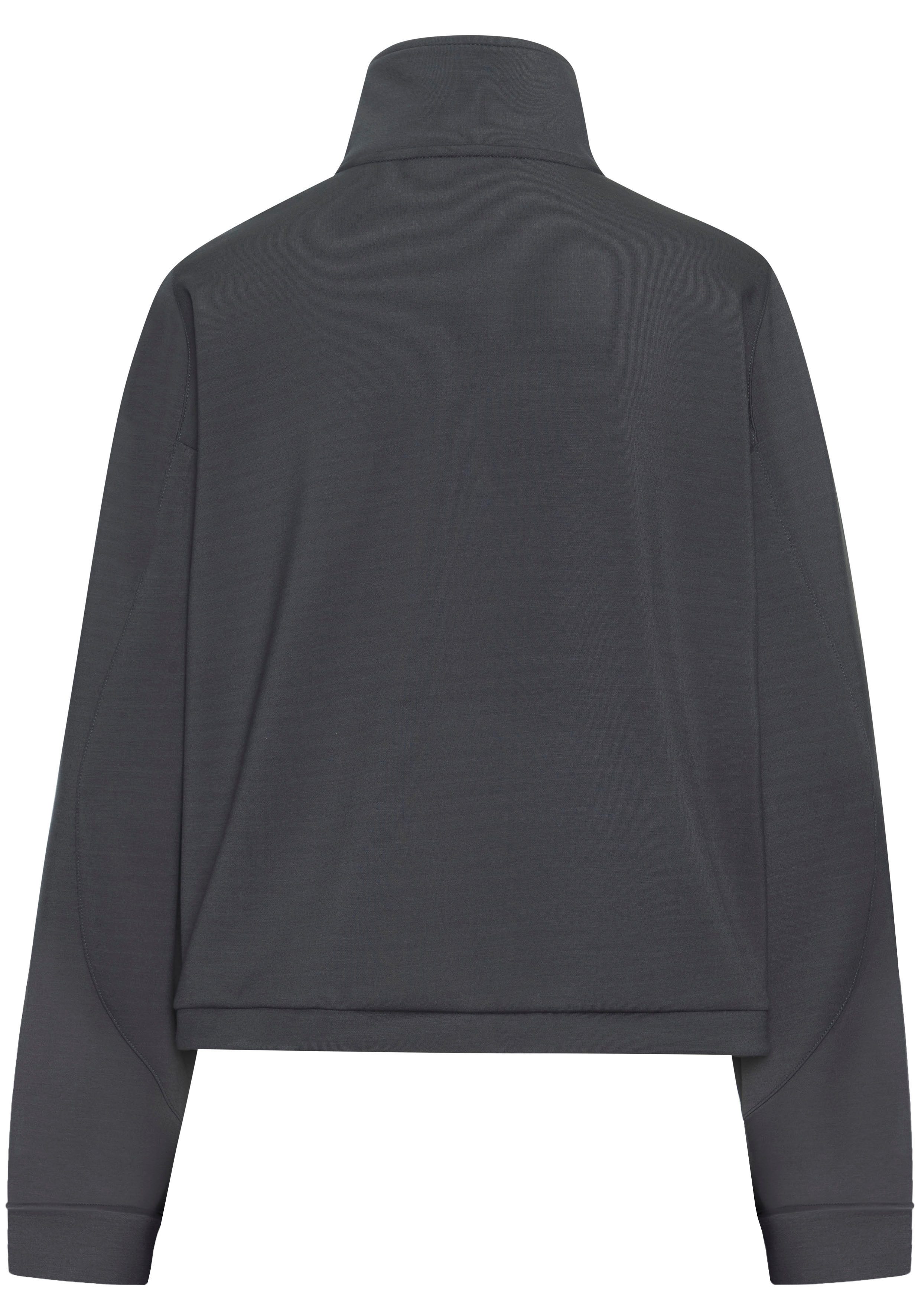 Copenhagen Studios Shirt met lange mouwen gemaakt van hoogwaardig materiaal met staande kraag en rits