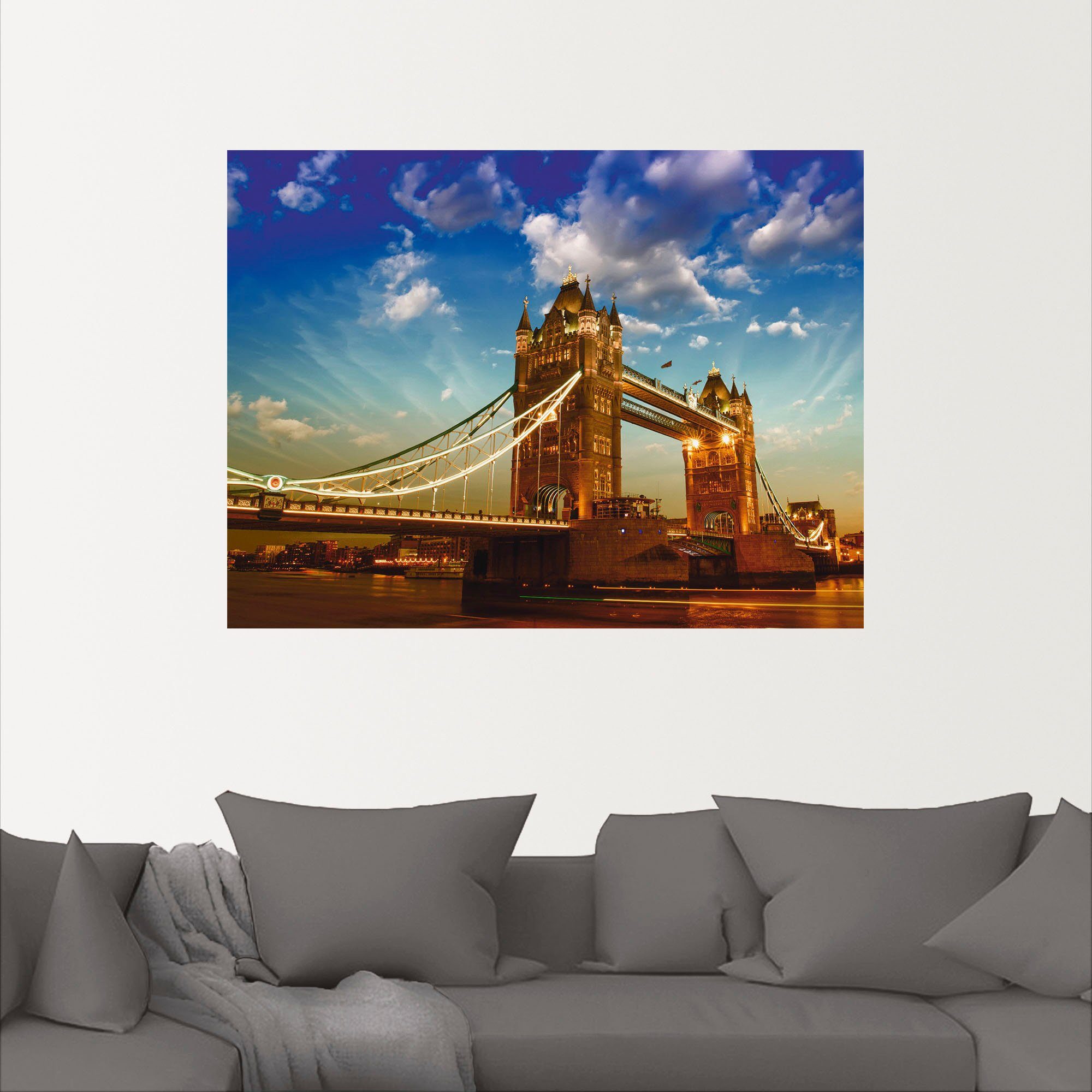 Artland Artprint Tower Bridge als artprint op linnen, muursticker in verschillende maten
