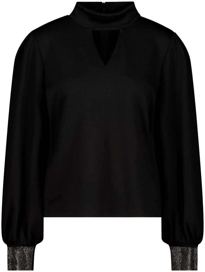 Monari Shirt met staande kraag Shirt cut-out + sieraad