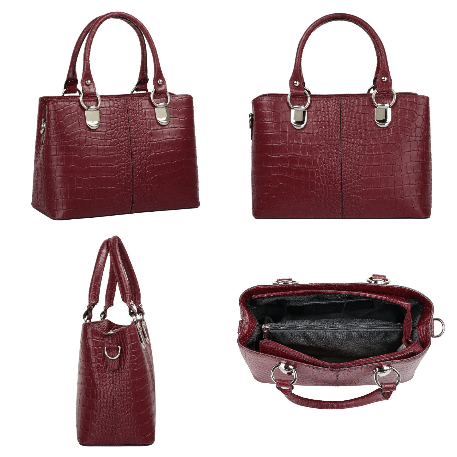 Cluty Schoudertas echt leer, made in italy