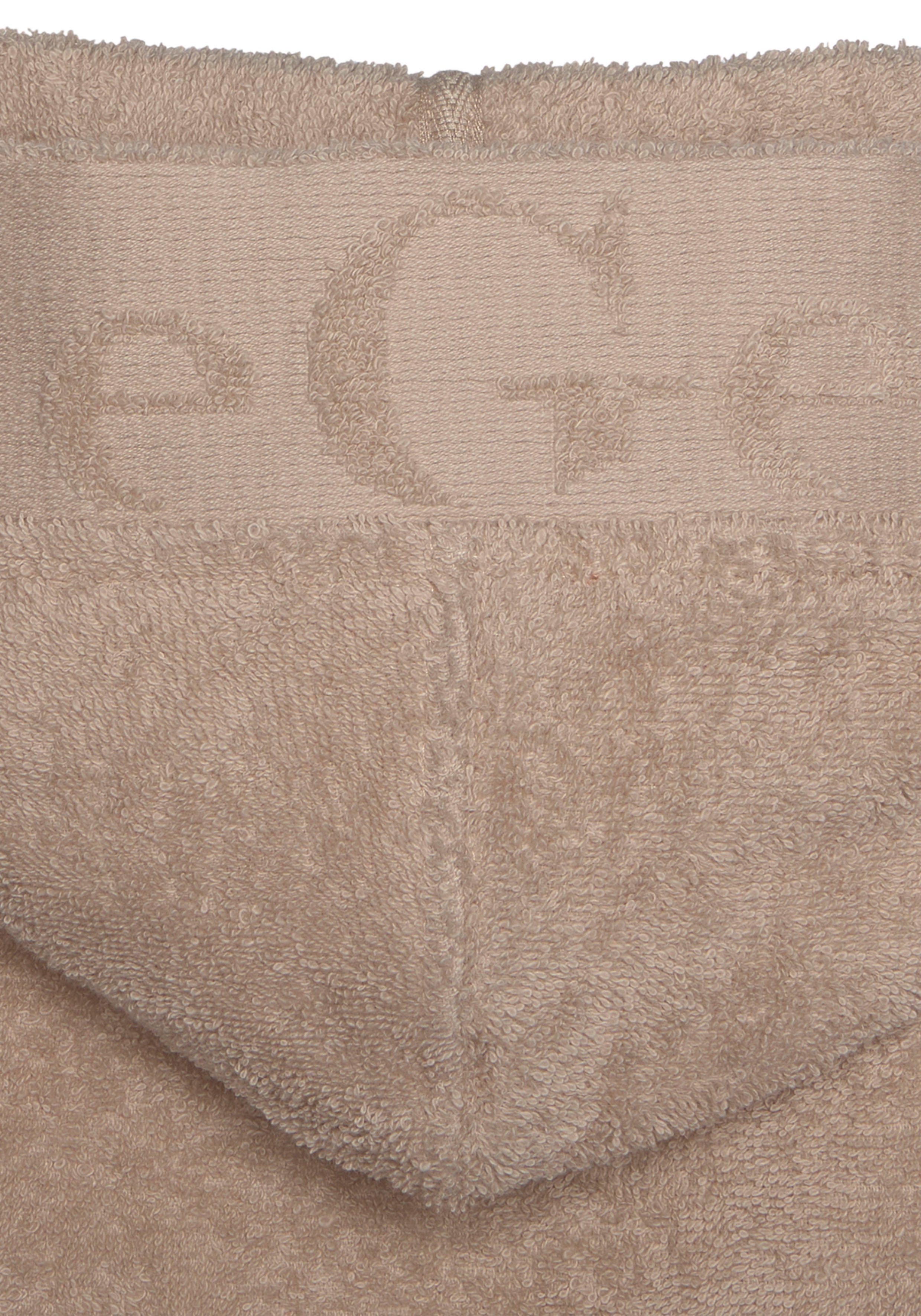 LeGer Home by Lena Gercke Damesbadjas Anisa Badjas met frotté logo op de capuchon, XS-2XL (1 stuk)
