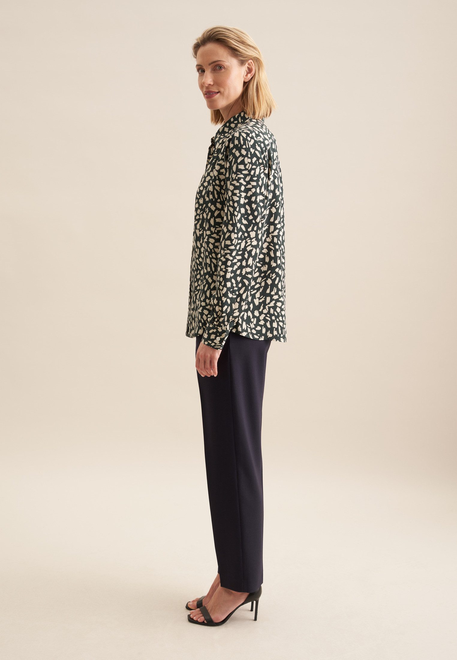 seidensticker Overhemdblouse Zwarte roos