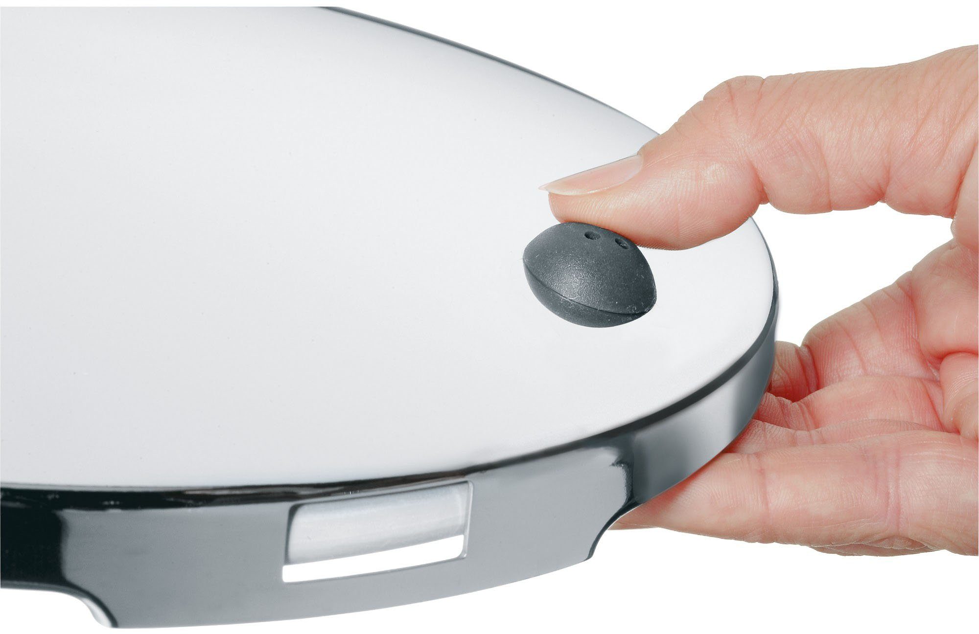 WMF Snelkookpan Perfect RDS Stoompan met een afneembare dekselgreep, inductie