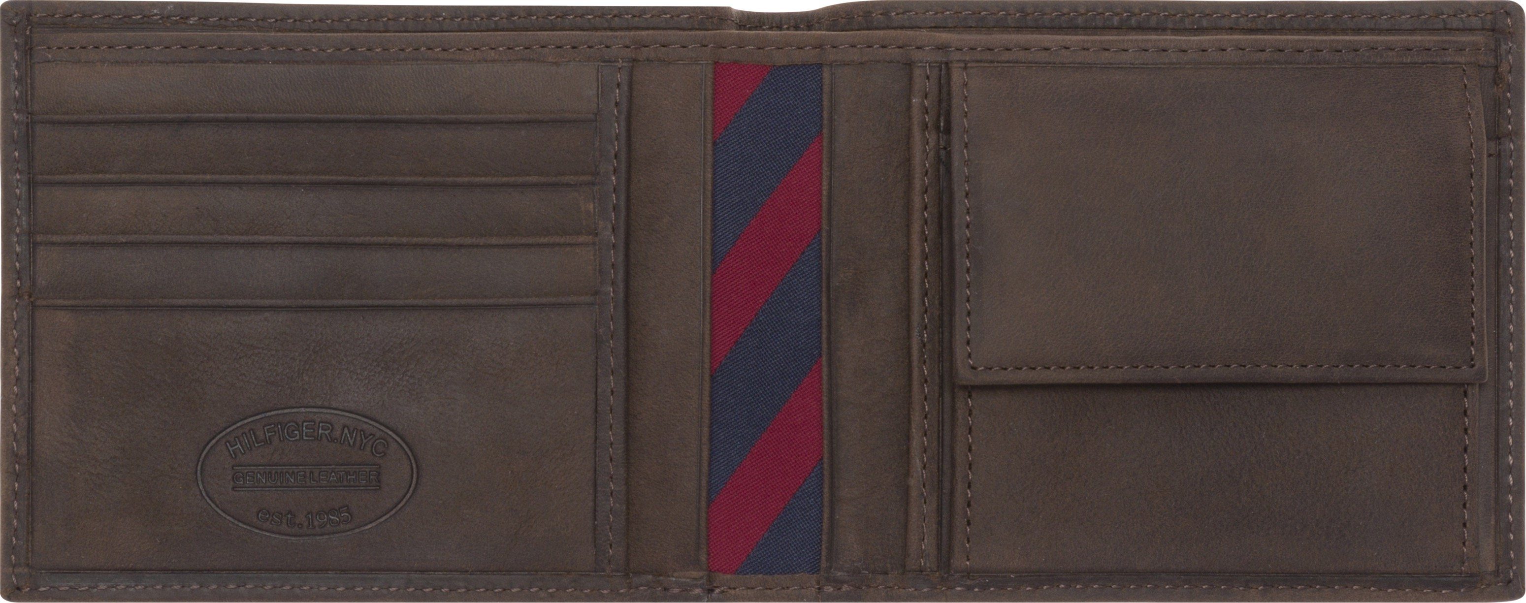 Tommy Hilfiger Portemonnee JOHNSON CC AND COIN POCKET in klein formaat van hoogwaardig leer