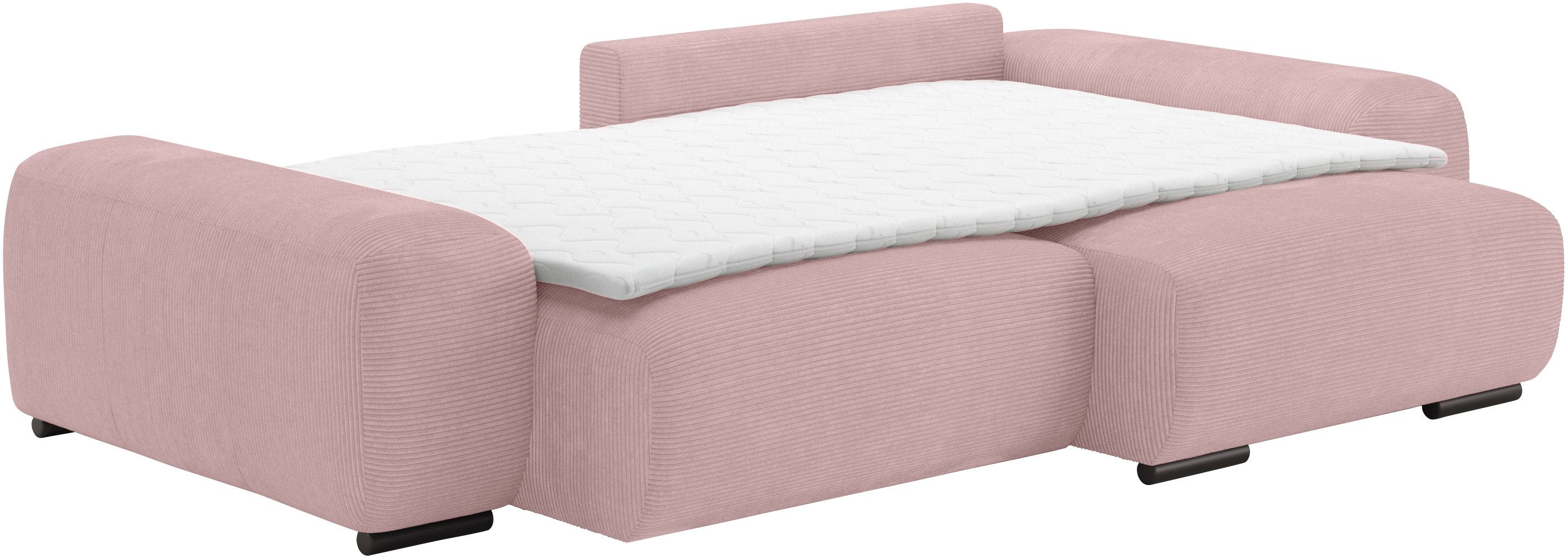 Mr. Couch Hoekbank Sundance, L-vorm Permanente slaper met bed, bedbox, tot 140 kg belastbaar