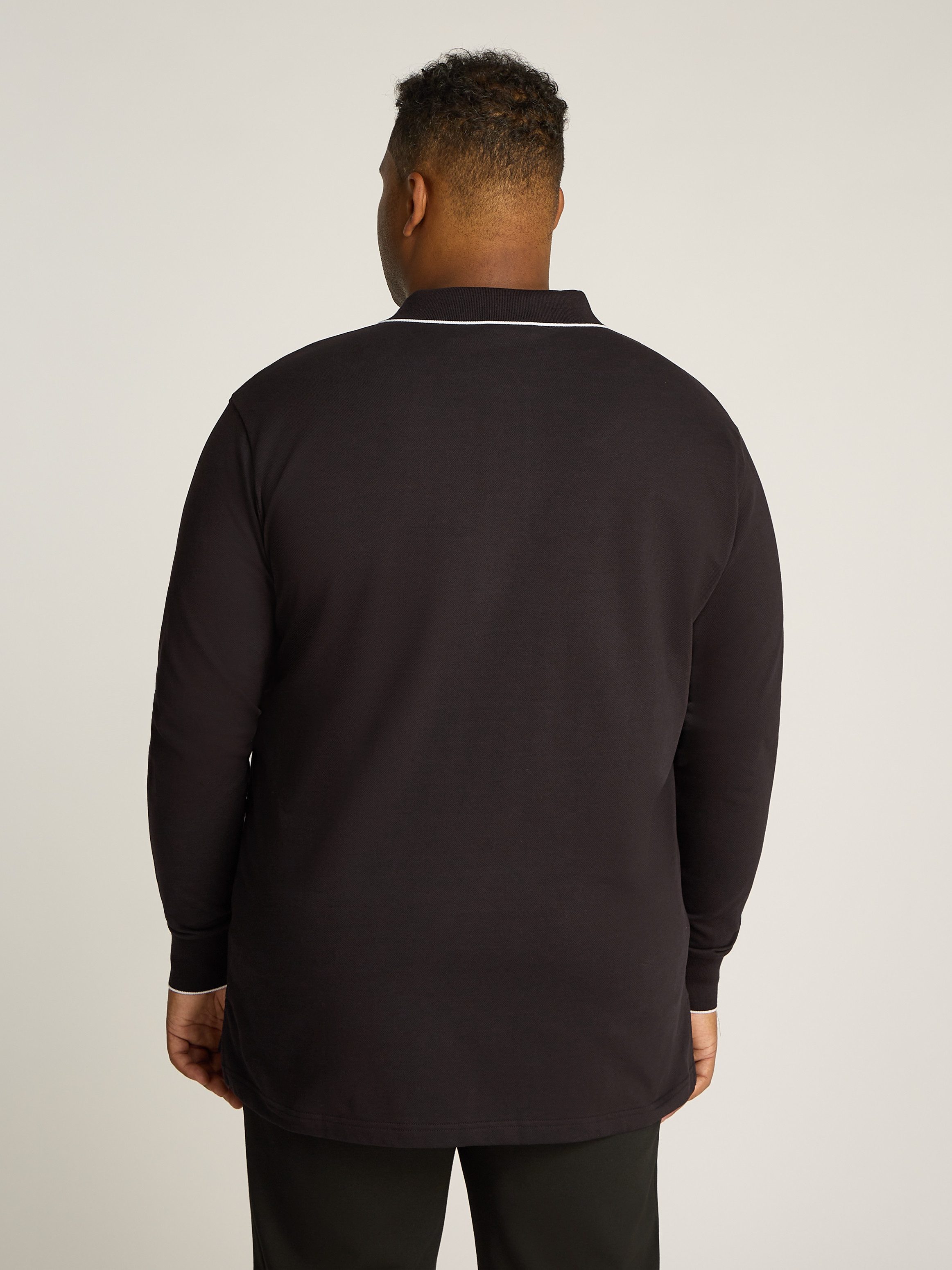 Calvin Klein Poloshirt met lange mouwen BT_STRETCH PIQUE TIPPING LS POLO