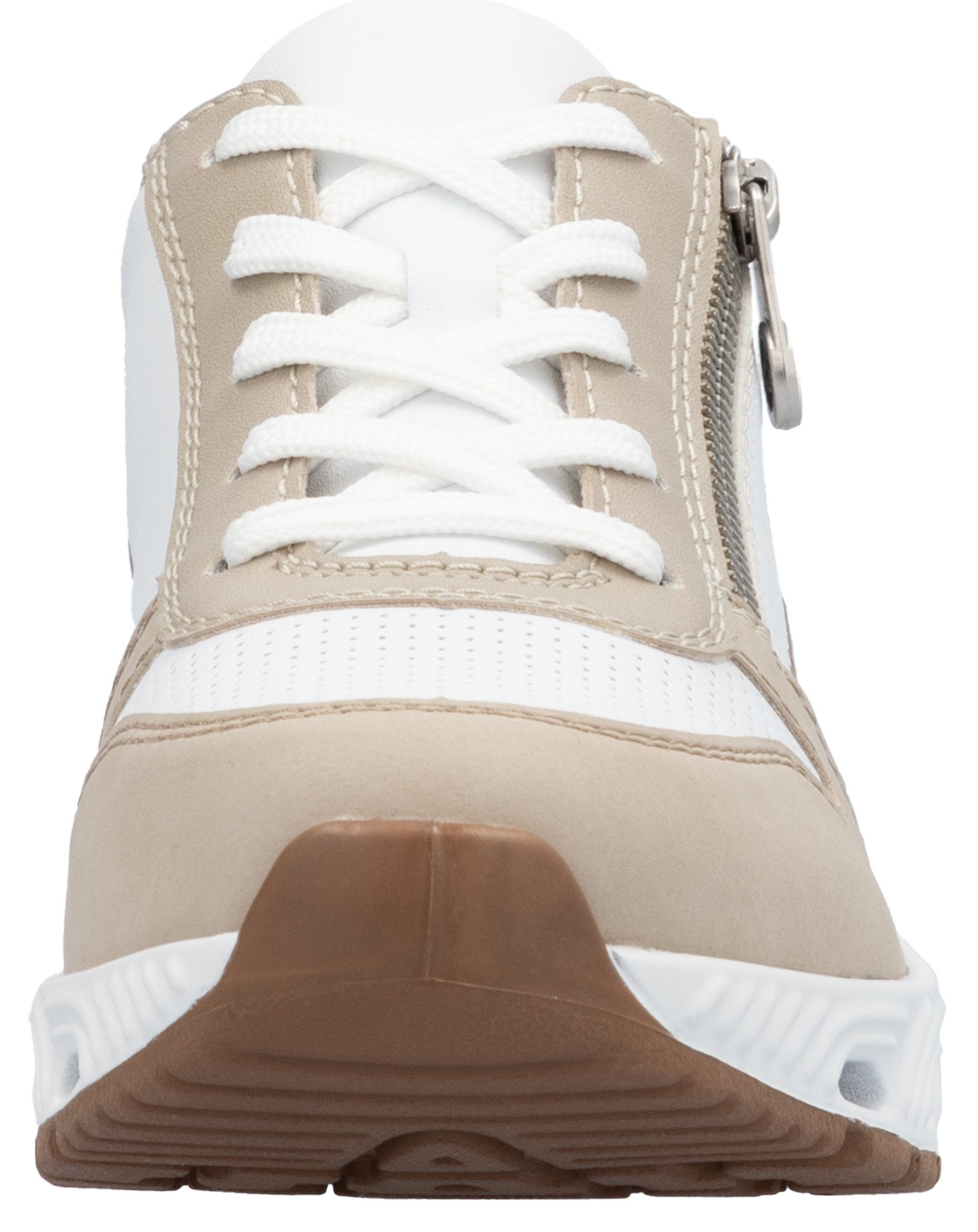 RIEKER Sport Sneakers met sleehak , veterschoenen, lage schoen, vrijetijdssneaker met rits