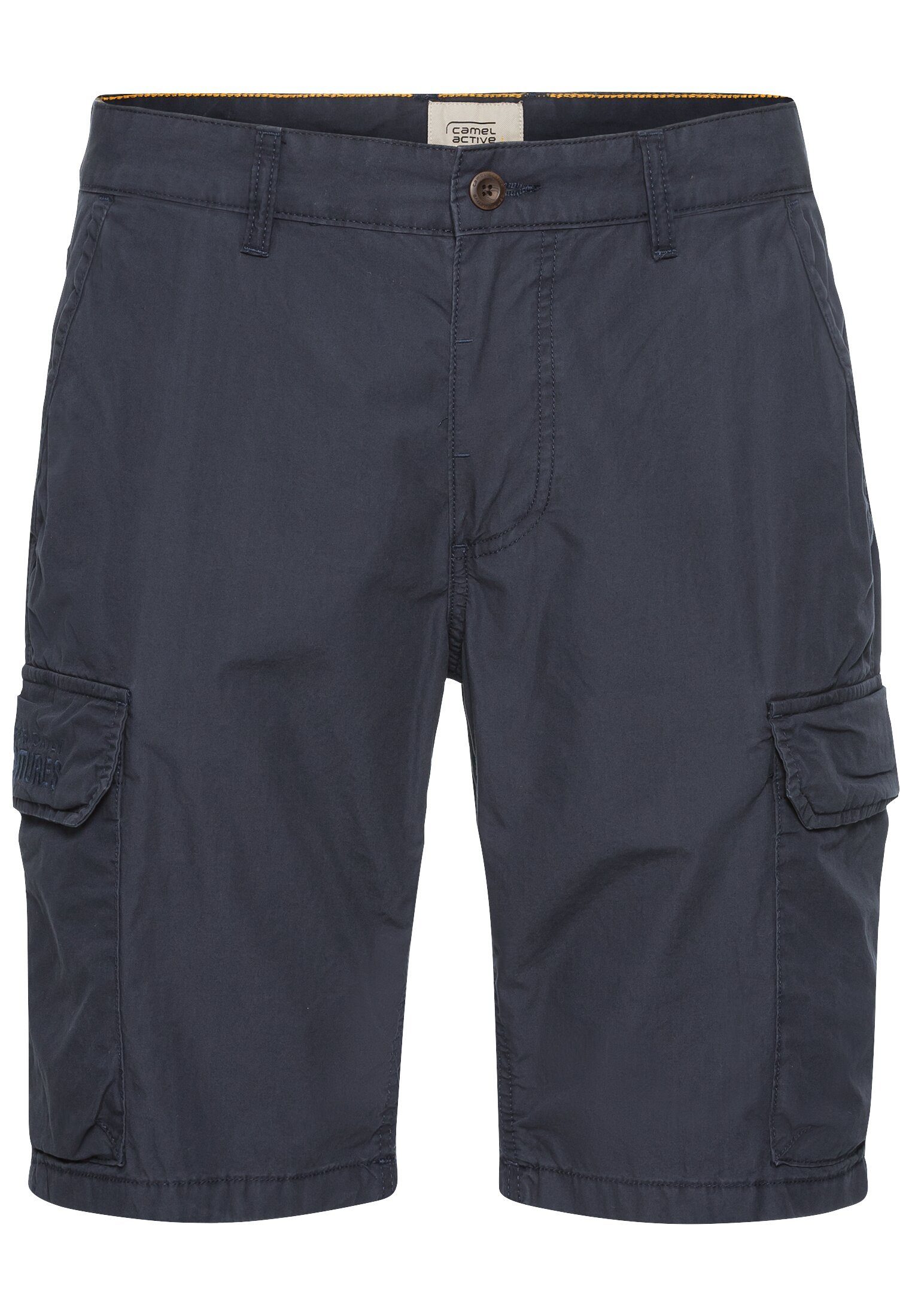 Camel active Cargo shorts donkerblauw effen katoen Blue Heren