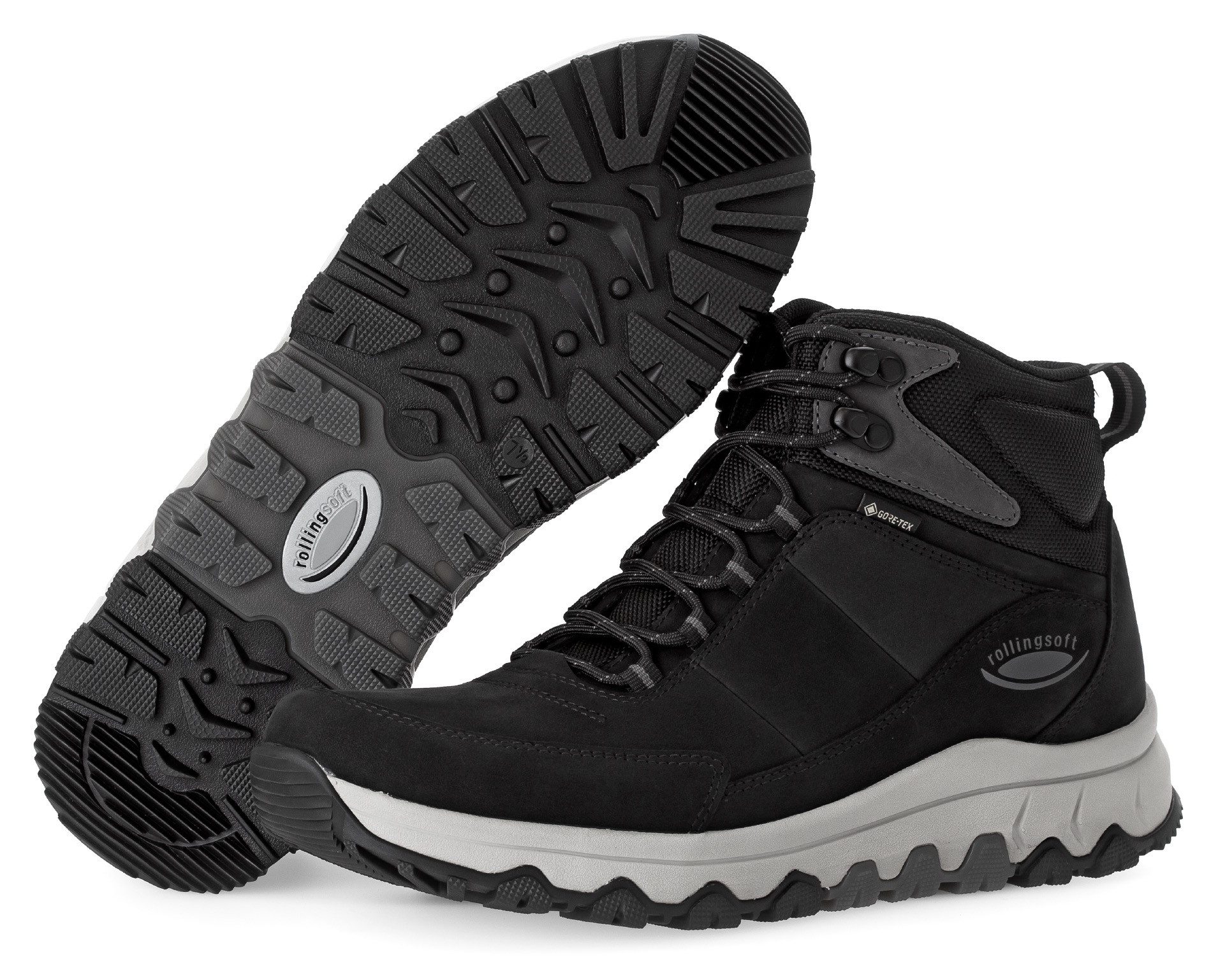 Gabor Rollingsoft Veterschoenen high-top sneaker, comfort vrijetijdsschoen, freizeitschoen, breedte g 1/2 (=breed)