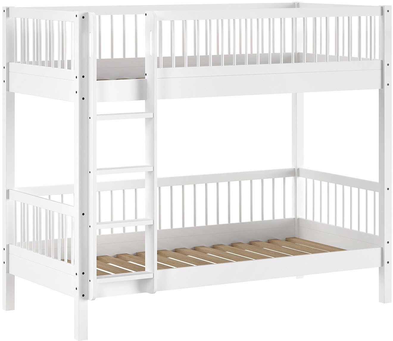 Home affaire Stapelbed met 90x200 cm lf, lattenbodems, ladder, optioneel met bedlade, wit