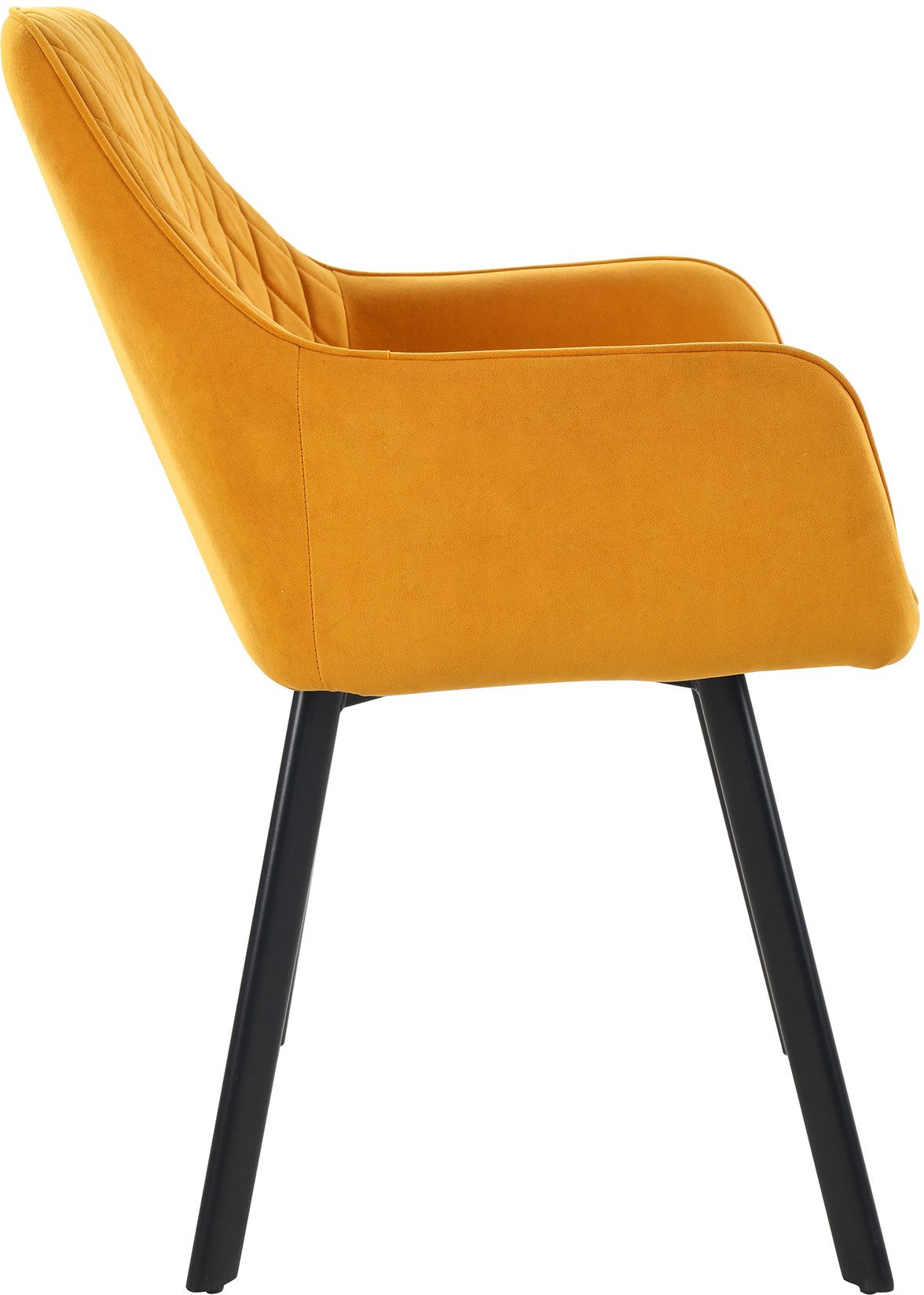 SalesFever Eethoek Tafelblad met echte boomrand, rug met ruitstepping (set, 5-delig)