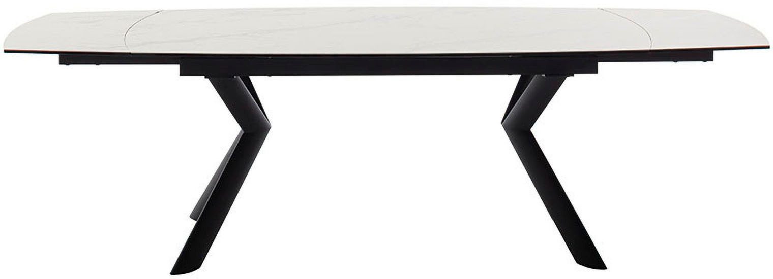 MCA furniture Eettafel OSSANA vierpoot tafel 180-260 cm Keramiek, metaal, eindschuif, uittrekbaar, tafelblad 13 mm, 8-10 personen