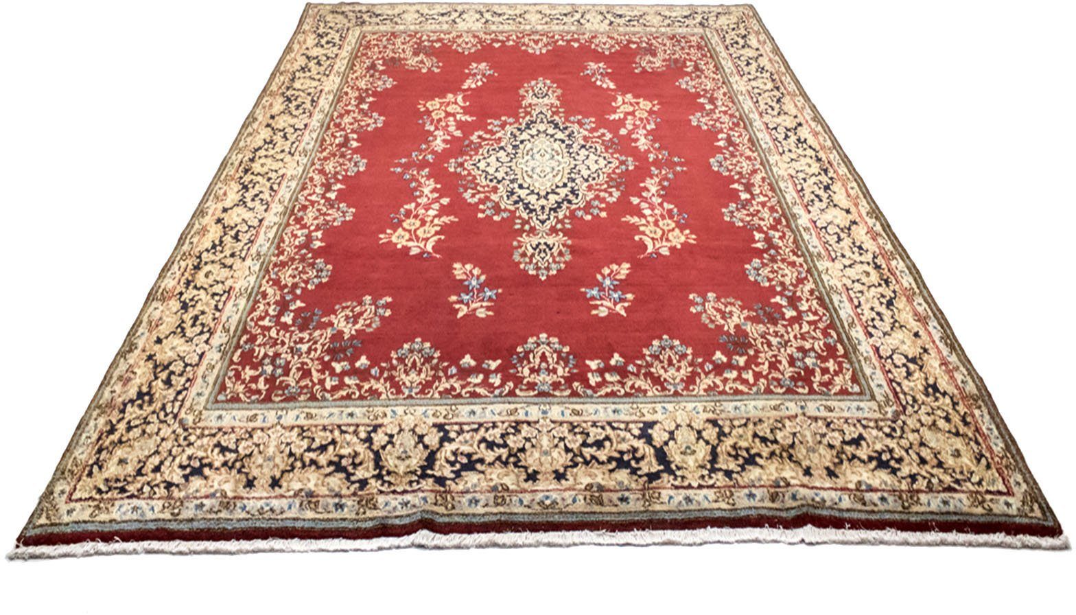 morgenland Wollen kleed Kerman vloerkleed met de hand geknoopt rood