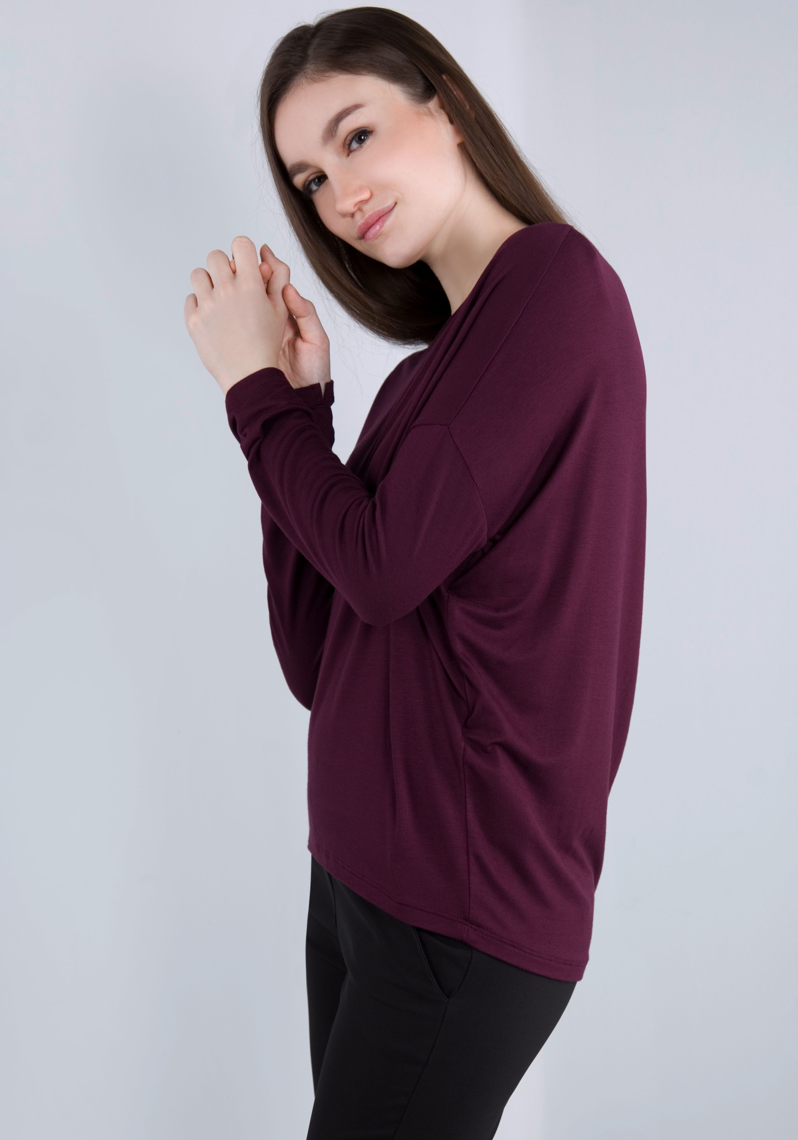 IMPERIAL Shirt met lange mouwen in casual "o-shape" vorm