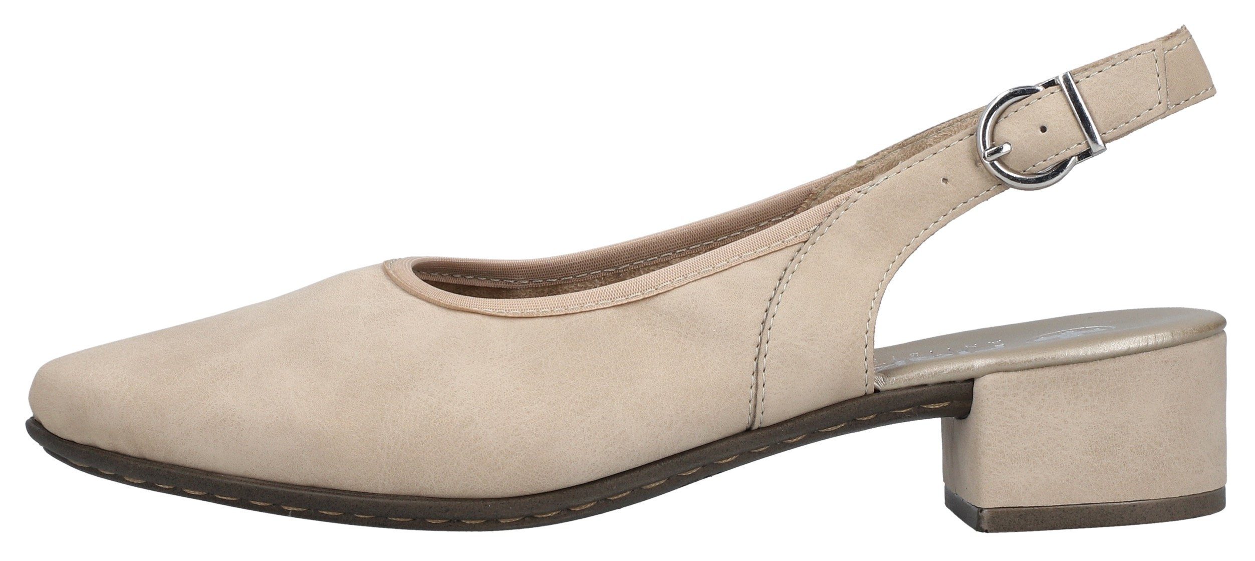 Rieker Slingback pumps avondschoen, zomerschoen, blokhak, met verstelbare band