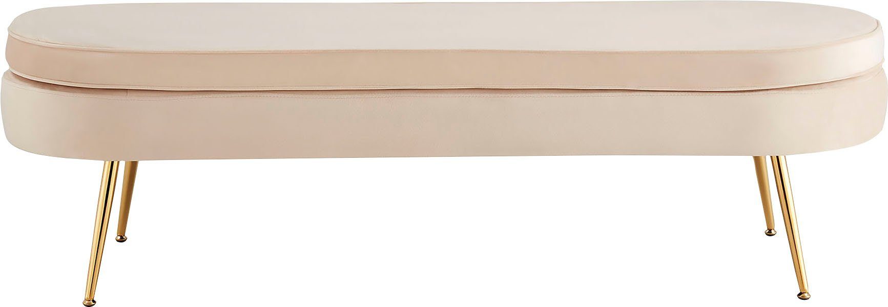 SalesFever Bank Clam Breedte 142 cm, goudkleurige metalen poten