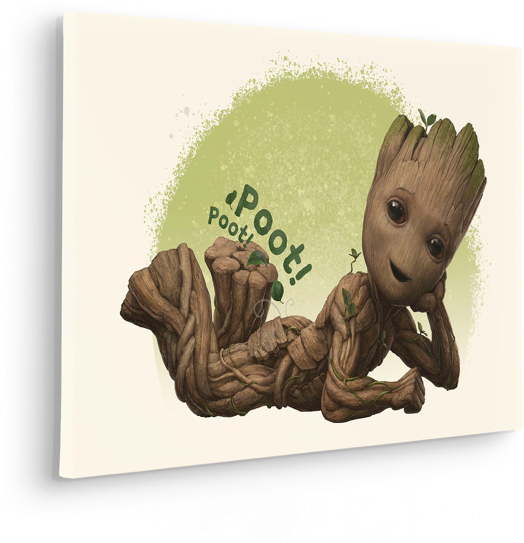 Komar Artprint op linnen Groot Poot - Afmeting 60 x 40 cm Canvasdoek met echt houten frame, kinderkamer (1 stuk)