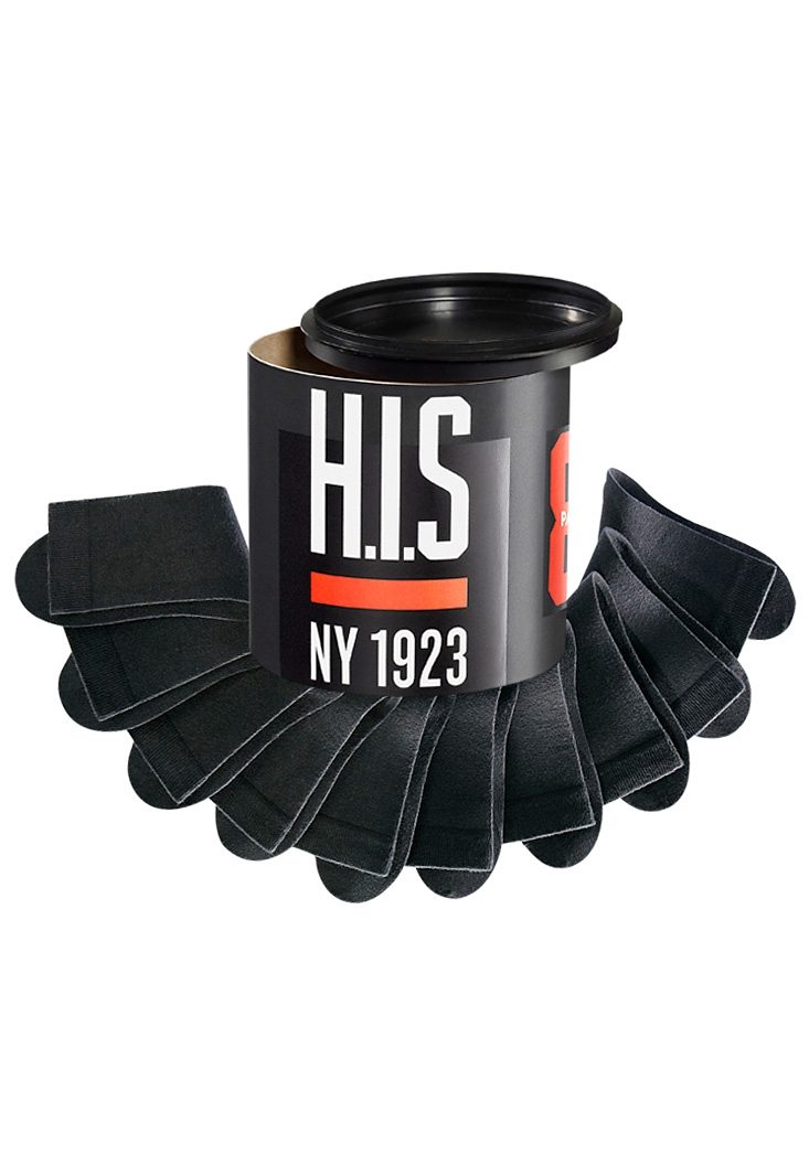 H.I.S Sokken in cadeauverpakking (blik, 8 paar)