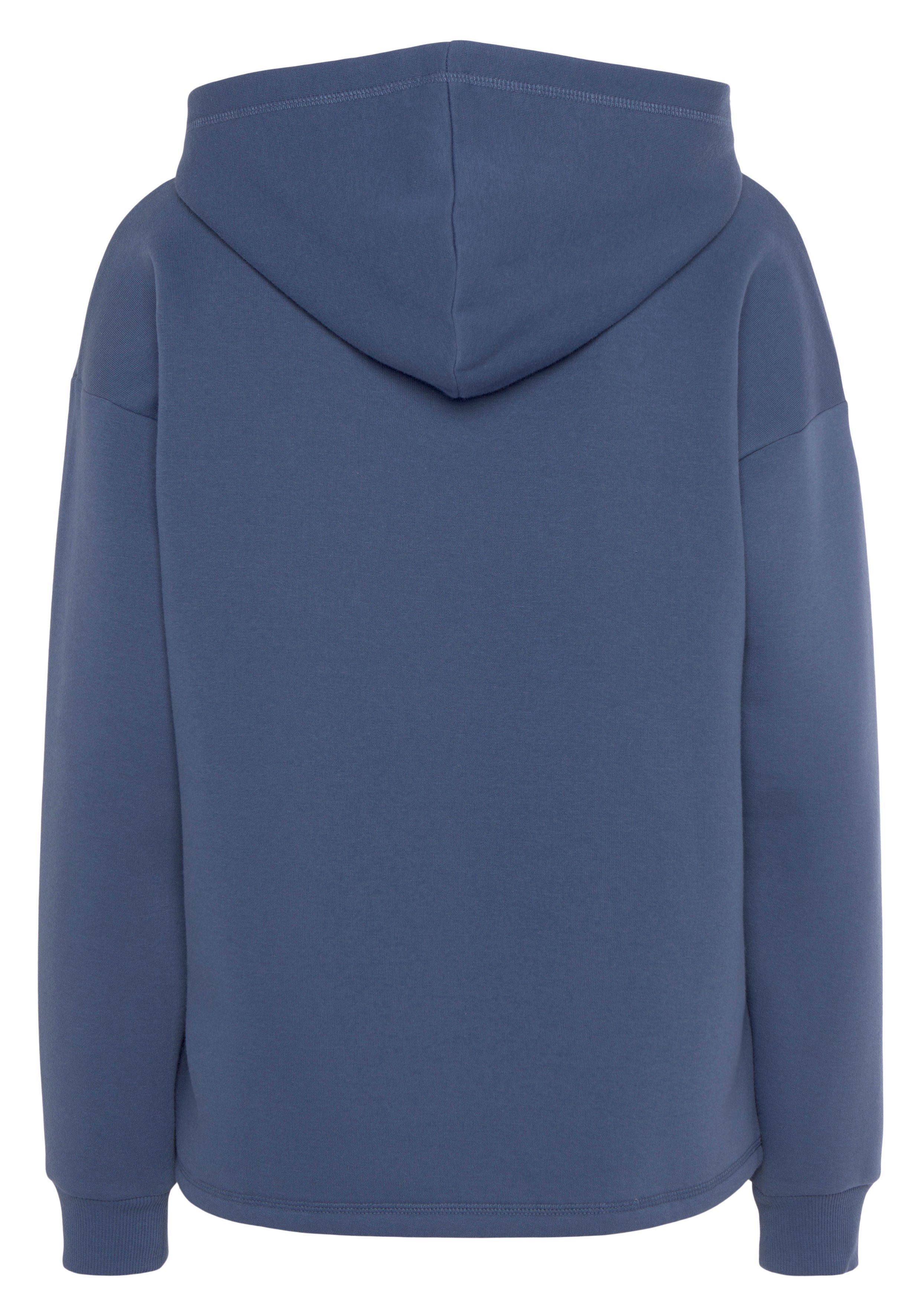 Lascana Hoodie -Capuchonsweatshirt, Loungeshirt Capuchon sweatshirt, loungetop met voorprint, loungewear (1-delig)